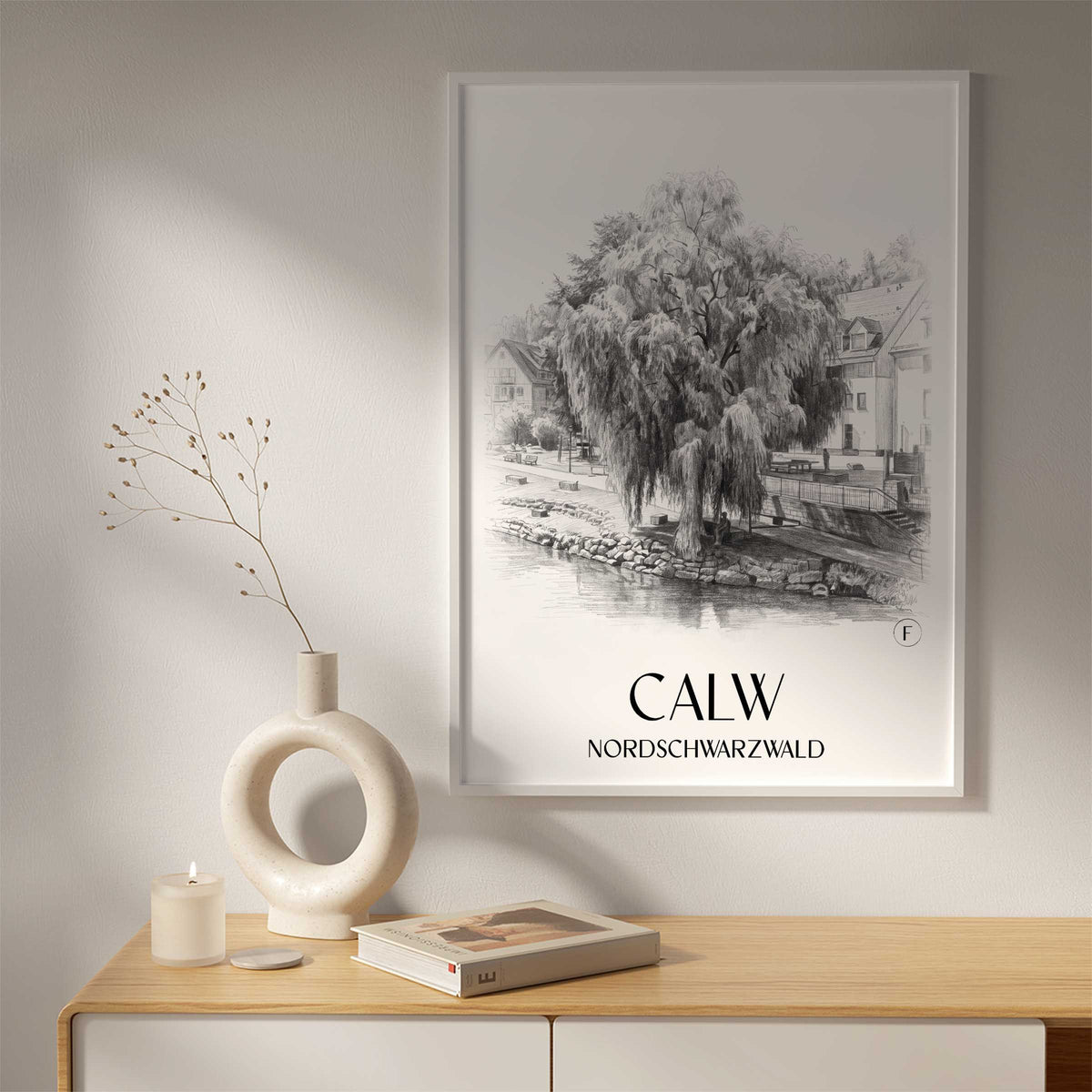 calw-nordschwarzwald-deutschland-poster-bleistift-zeichnung-drawing