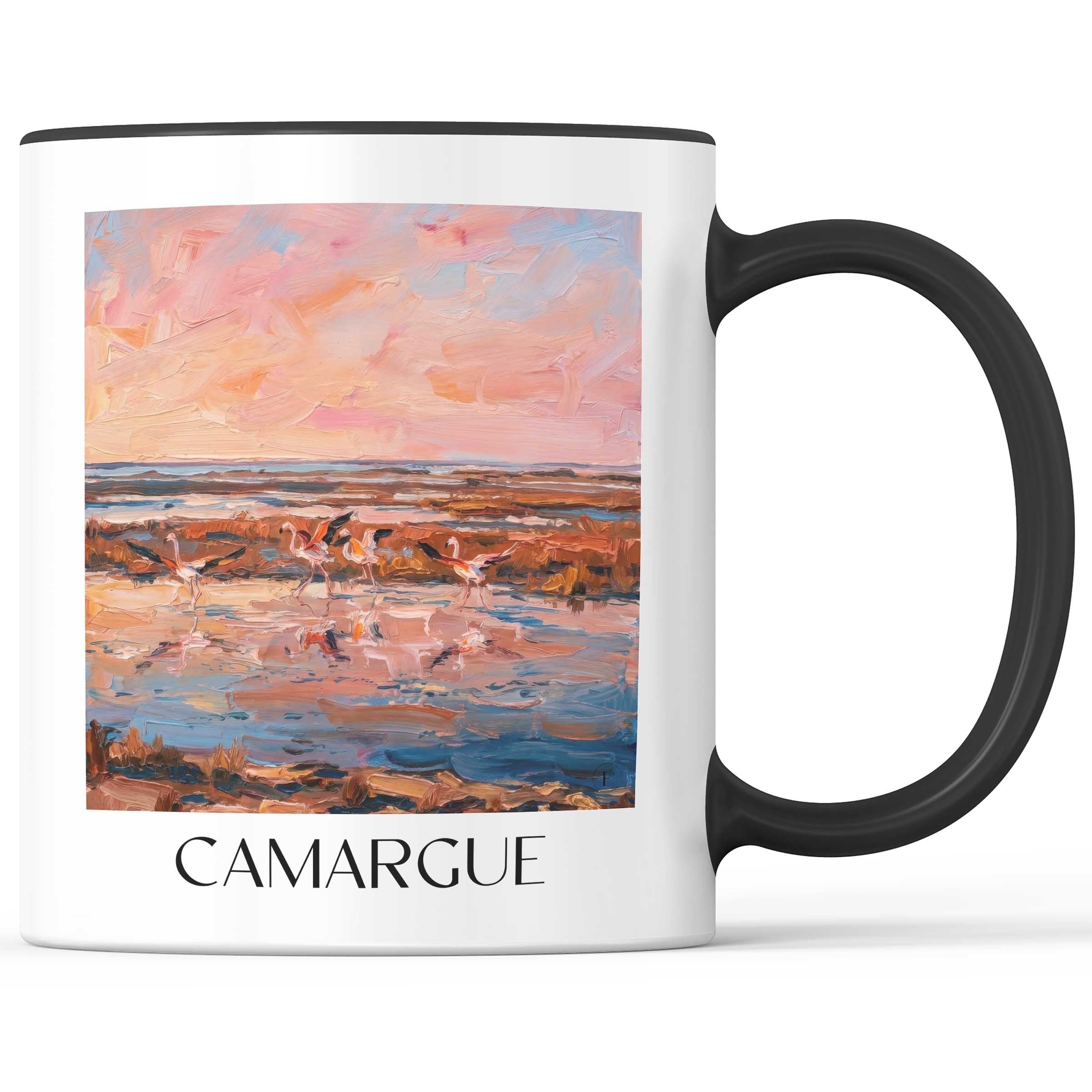 Camargue Kaffeebecher - Provence - Frankreich Becher - Kaffeetasse im Ölgemälde Stil - favplace