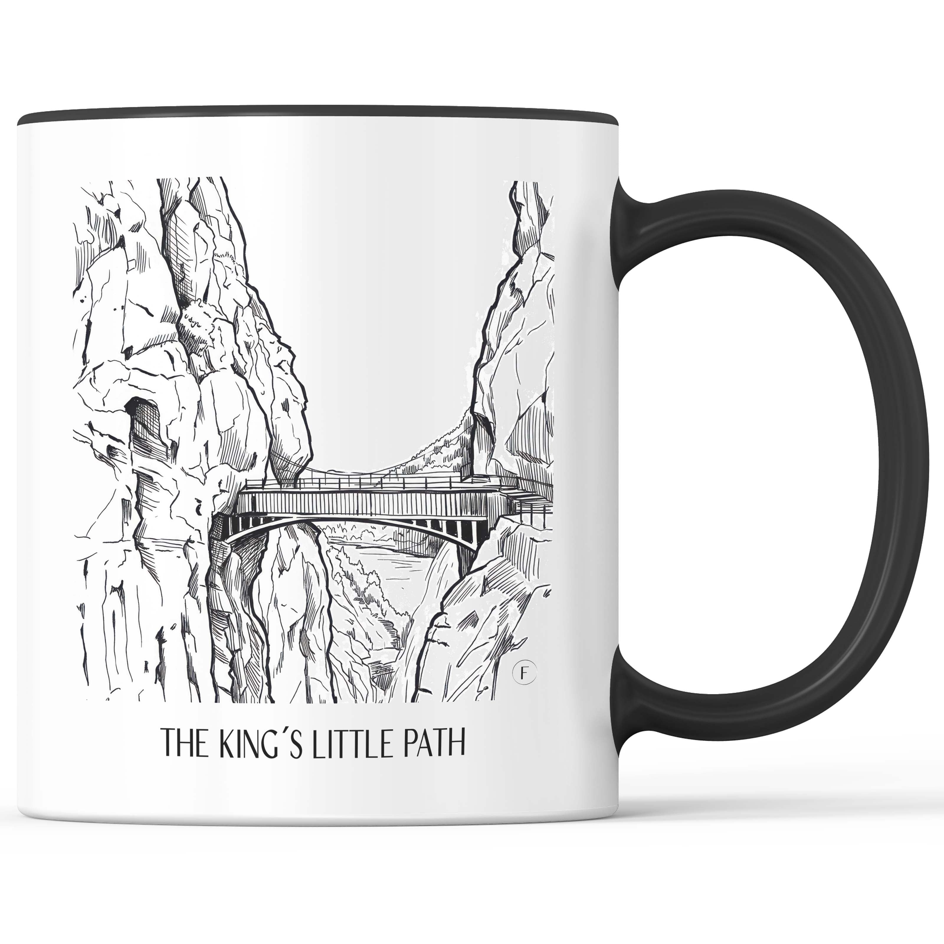 Caminito del Rey Kaffeebecher - Spanien - Spanien Becher - Kaffeetasse im Skizze Stil - favplace