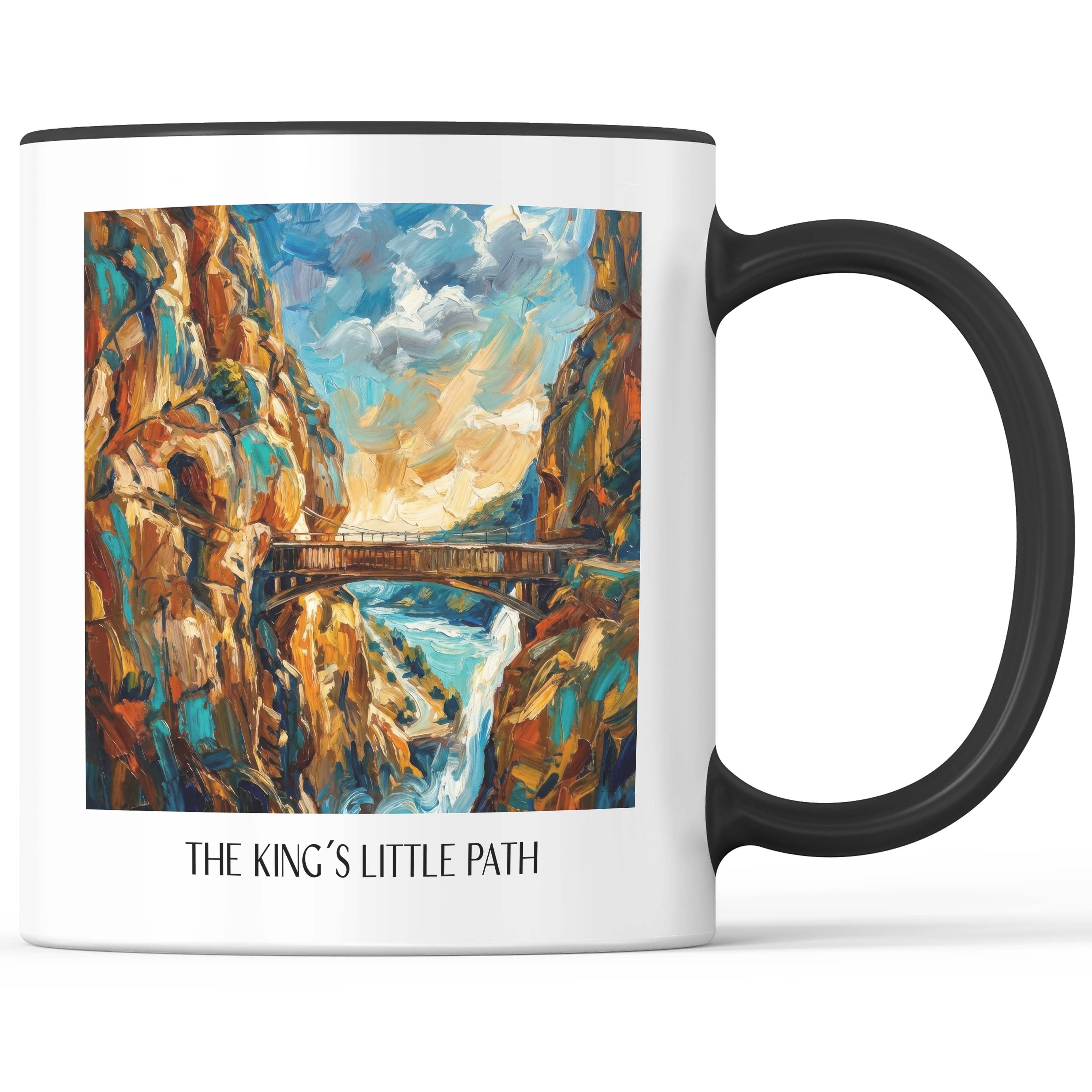 Caminito del Rey Kaffeebecher - Spanien - Spanien Becher - Kaffeetasse im Ölgemälde Stil - favplace