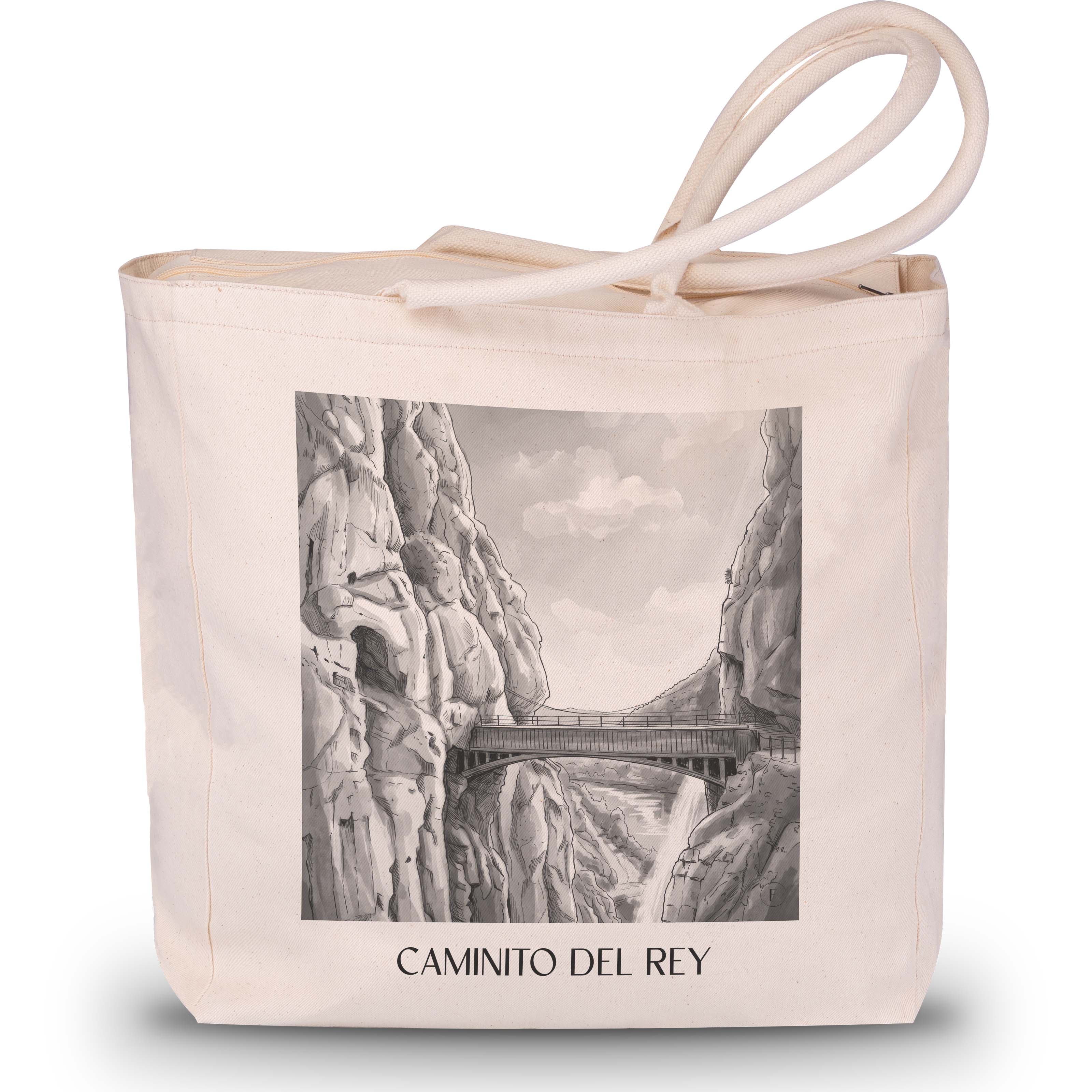 caminito-del-rey-spanien-spanien-einkaufstasche-aquarell-schwarz-weiss