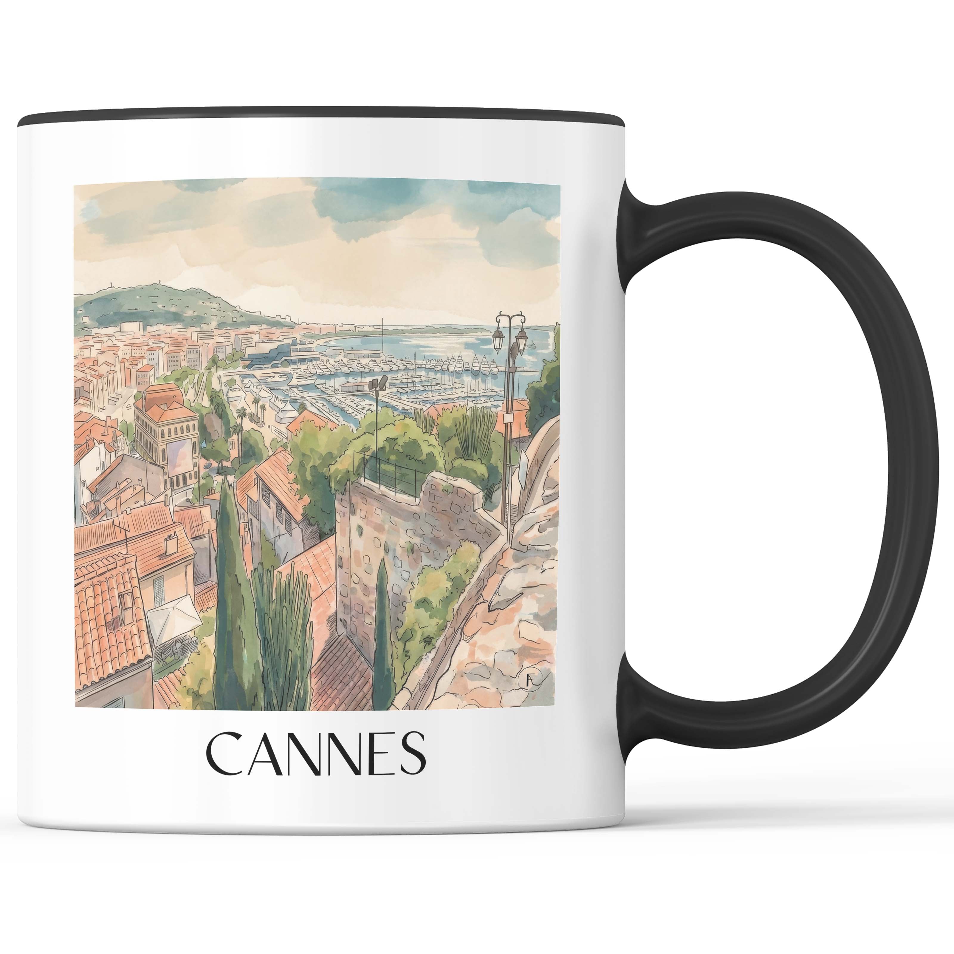 cannes-frankreich-kaffeebecher-aquarell