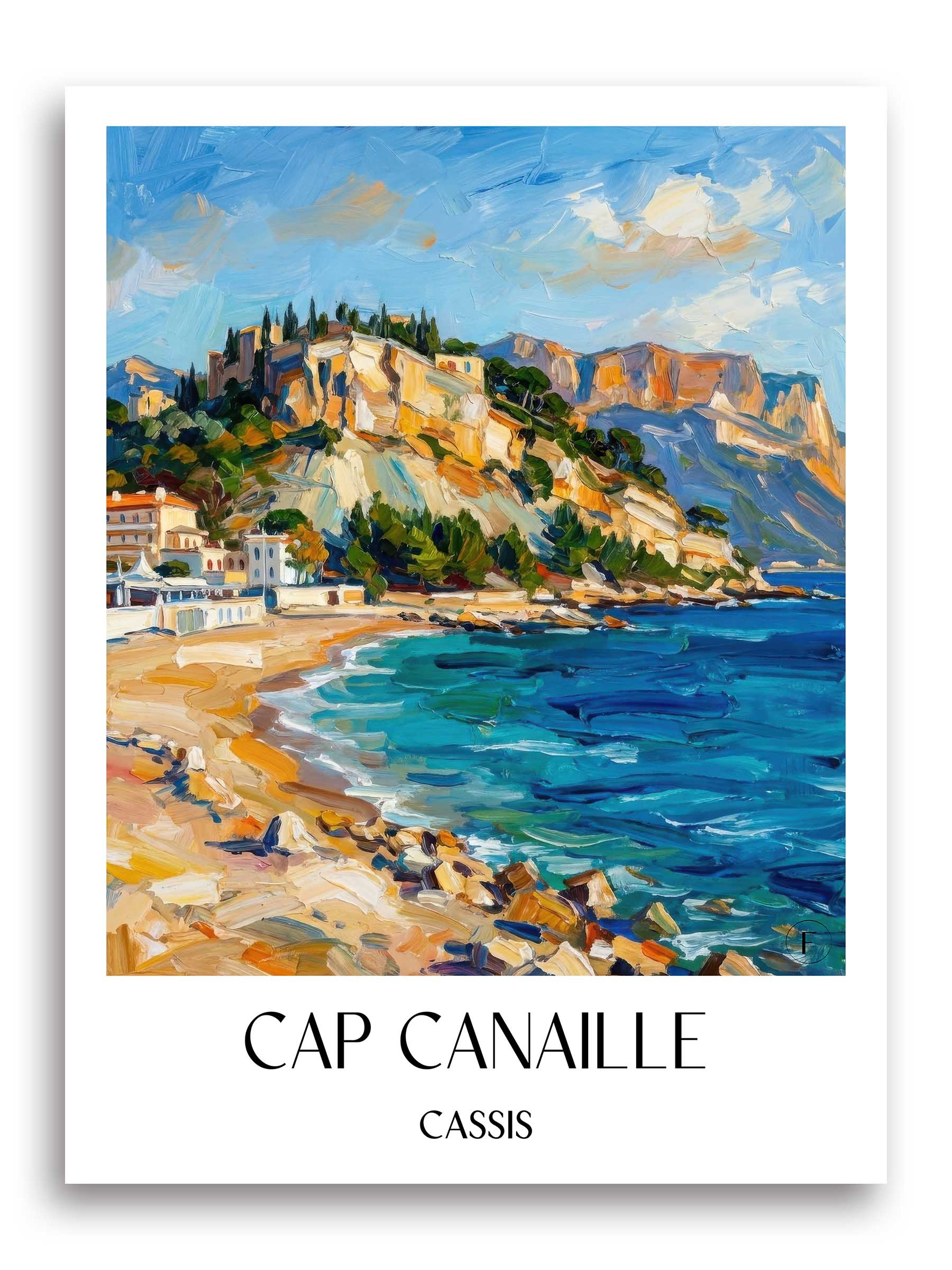 Cap Canaille Poster - Cassis - Frankreich Kunstdruck - Ölgemälde von A4 bis A1 - favplace