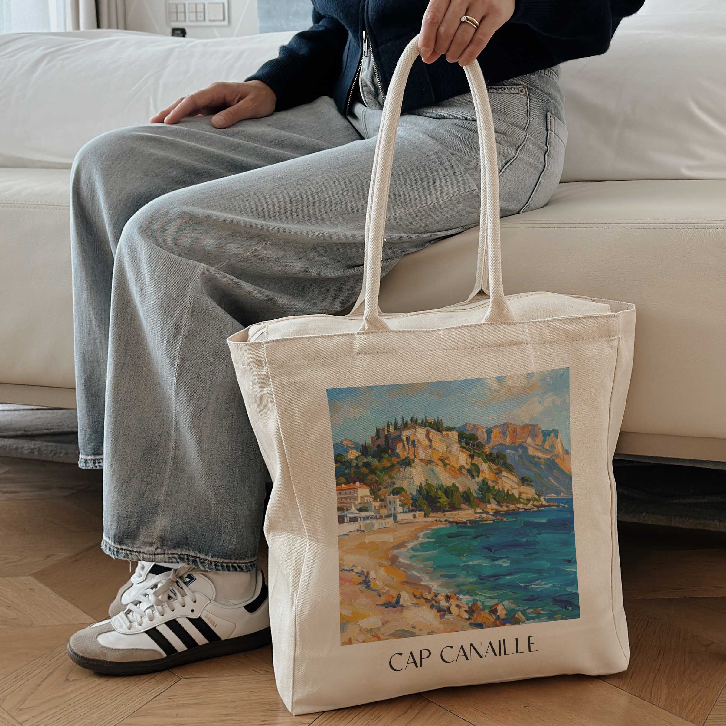 cap-canaille-cassis-frankreich-einkaufstasche-oil-painting-oelgemaelde