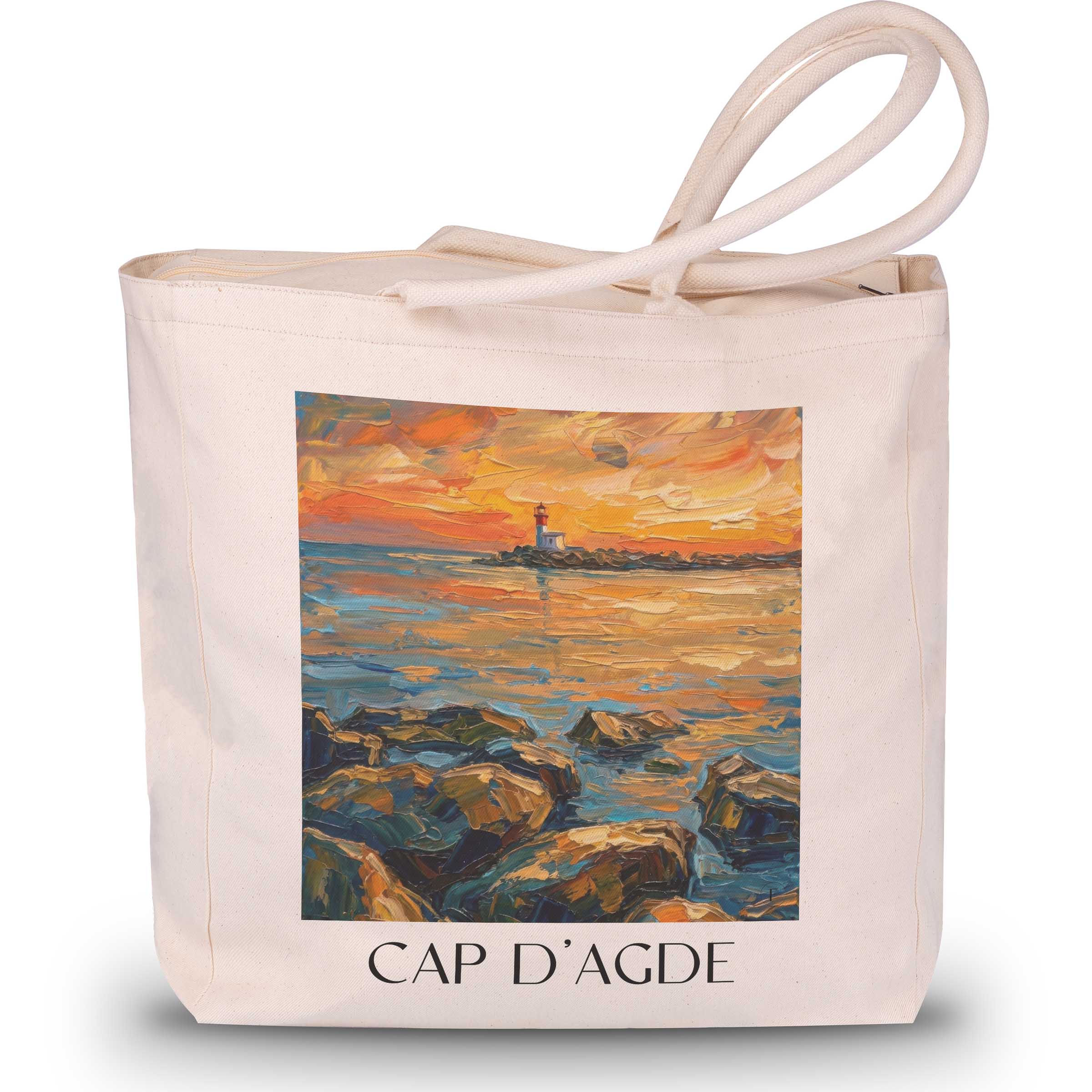 cap-d'agde-okzitanien-frankreich-einkaufstasche-oil-painting-oelgemaelde