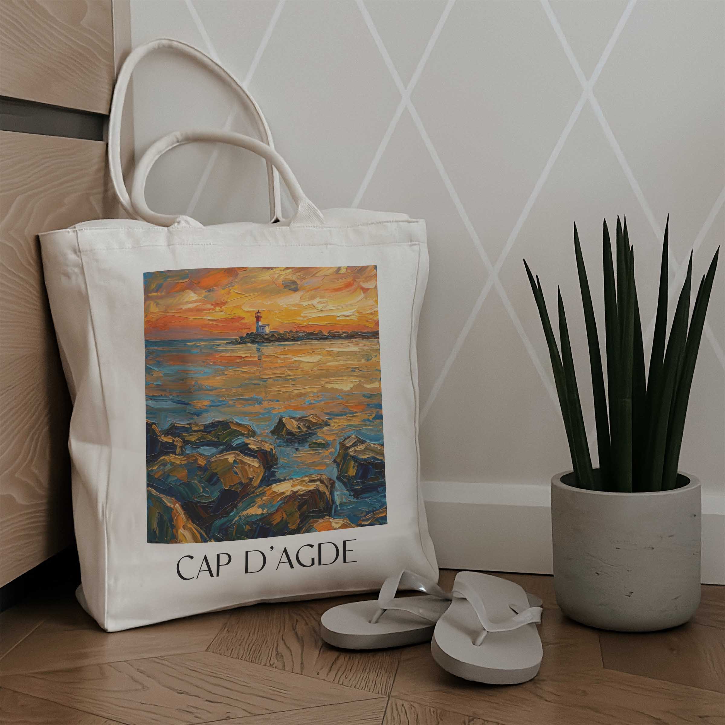 cap-d'agde-okzitanien-frankreich-einkaufstasche-oil-painting-oelgemaelde
