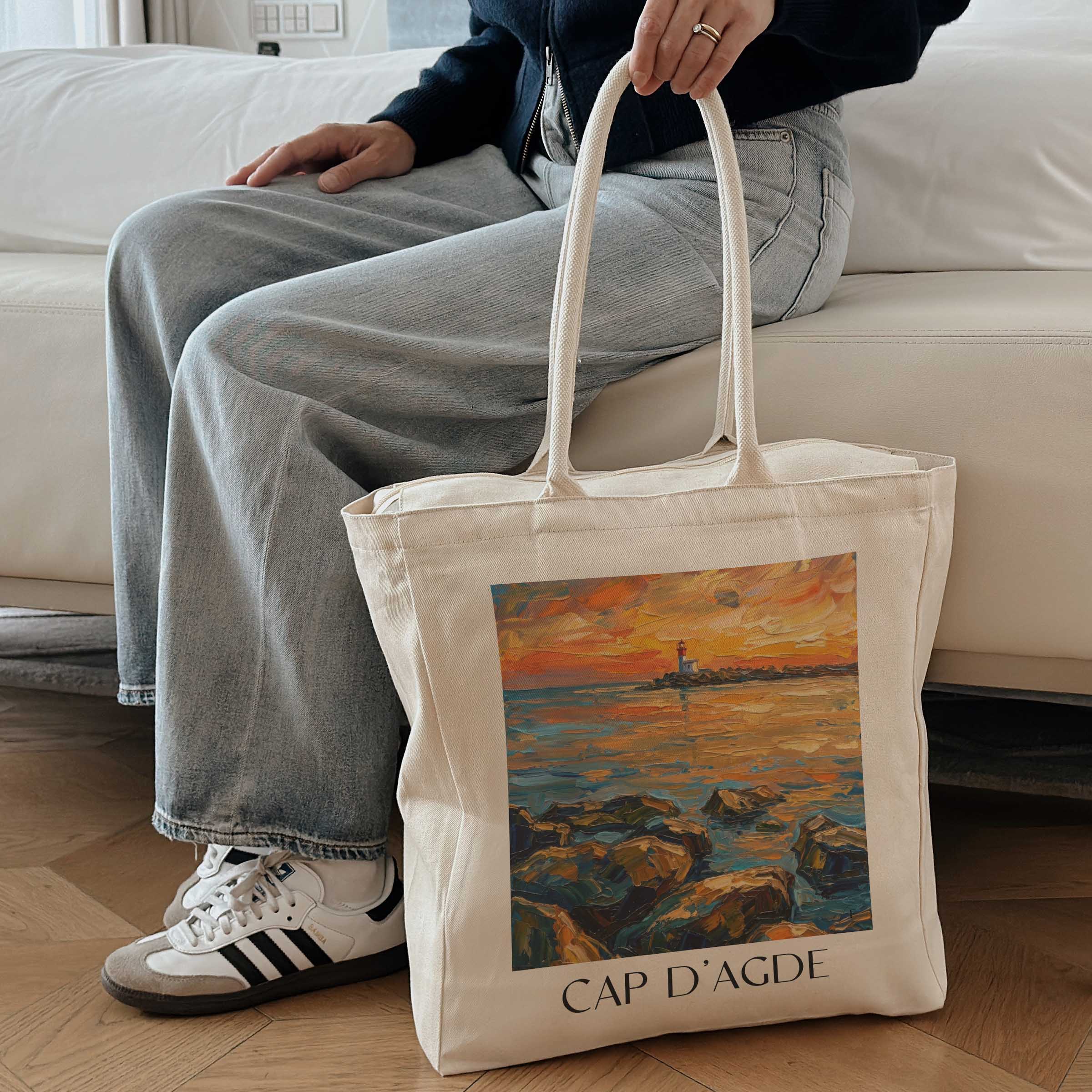 cap-d'agde-okzitanien-frankreich-einkaufstasche-oil-painting-oelgemaelde
