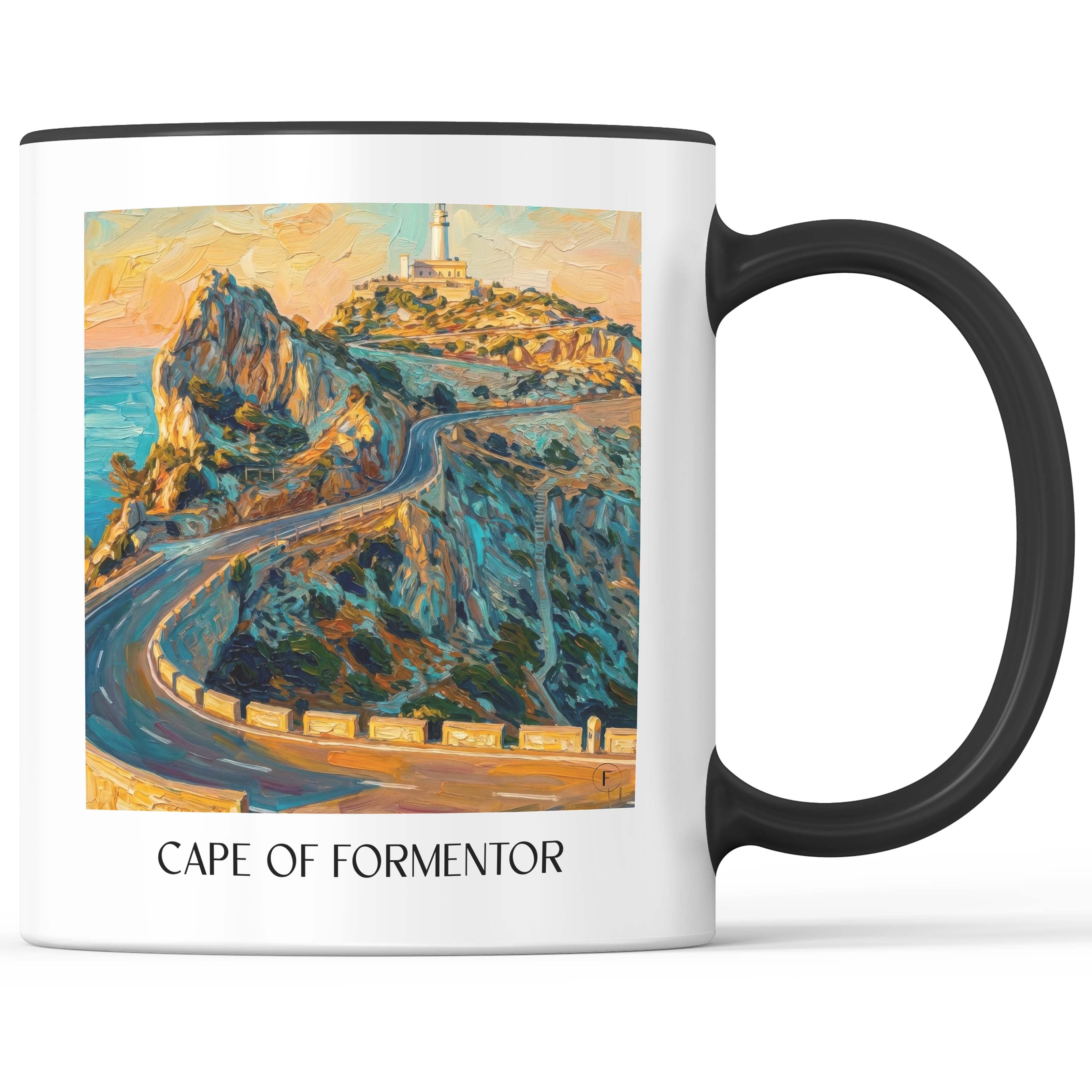 Cap de Formentor Kaffeebecher - Mallorca - Spanien Becher - Kaffeetasse im Ölgemälde Stil - favplace