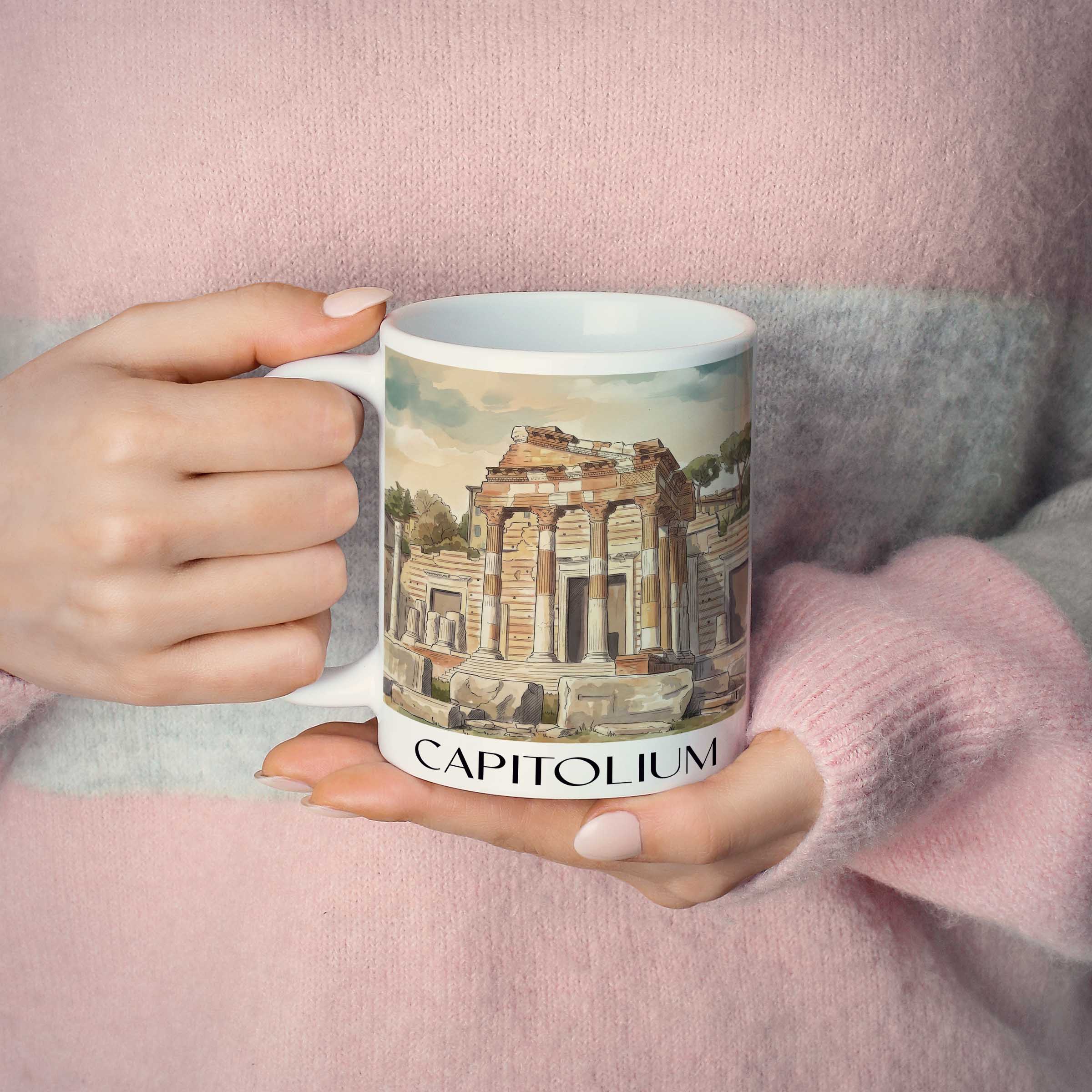 capitolium-brescia-italien-kaffeebecher-aquarell