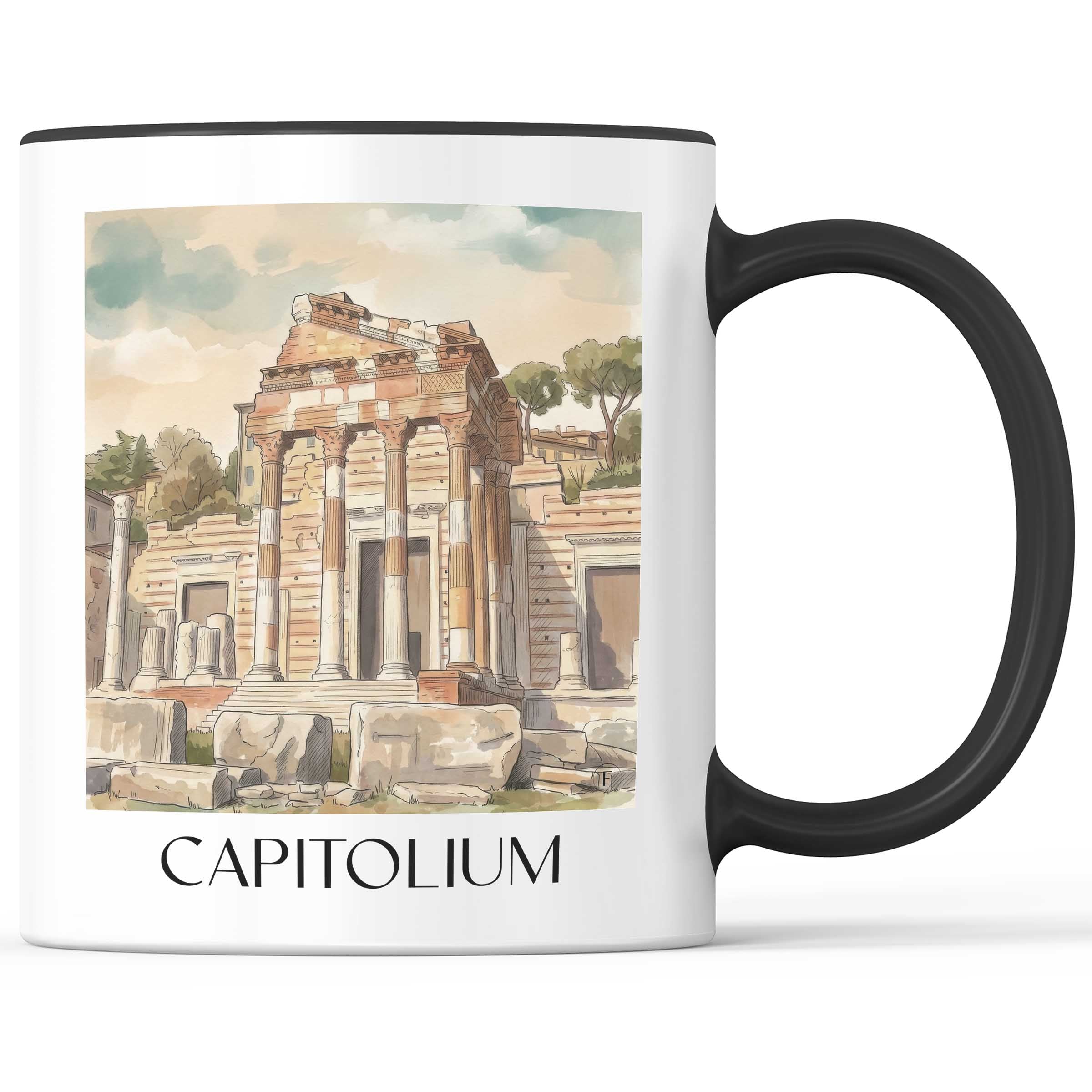 Capitolium Kaffeebecher - Brescia - Italien Becher - Kaffeetasse im Aquarell Stil - favplace