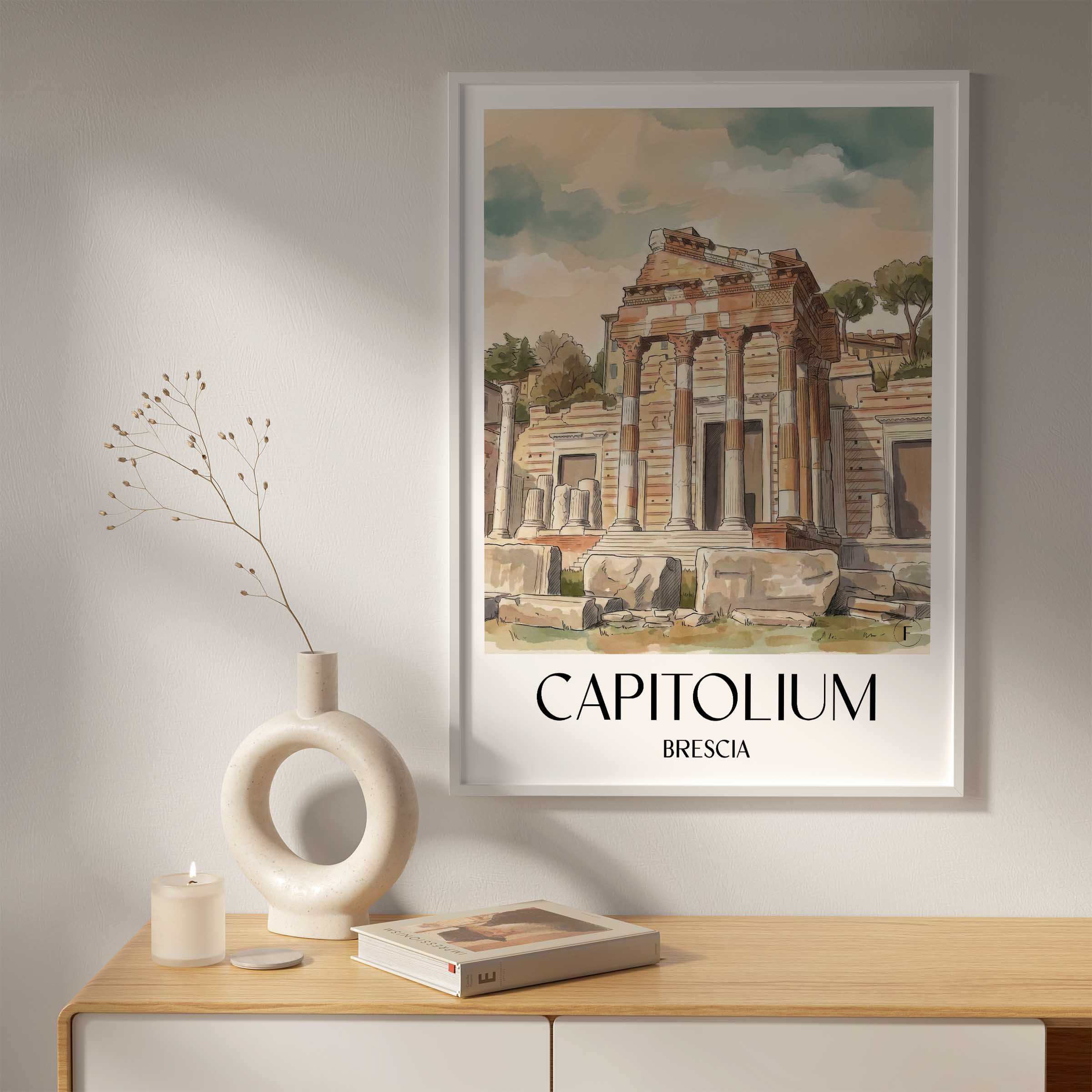 capitolium-brescia-italien-poster-aquarell