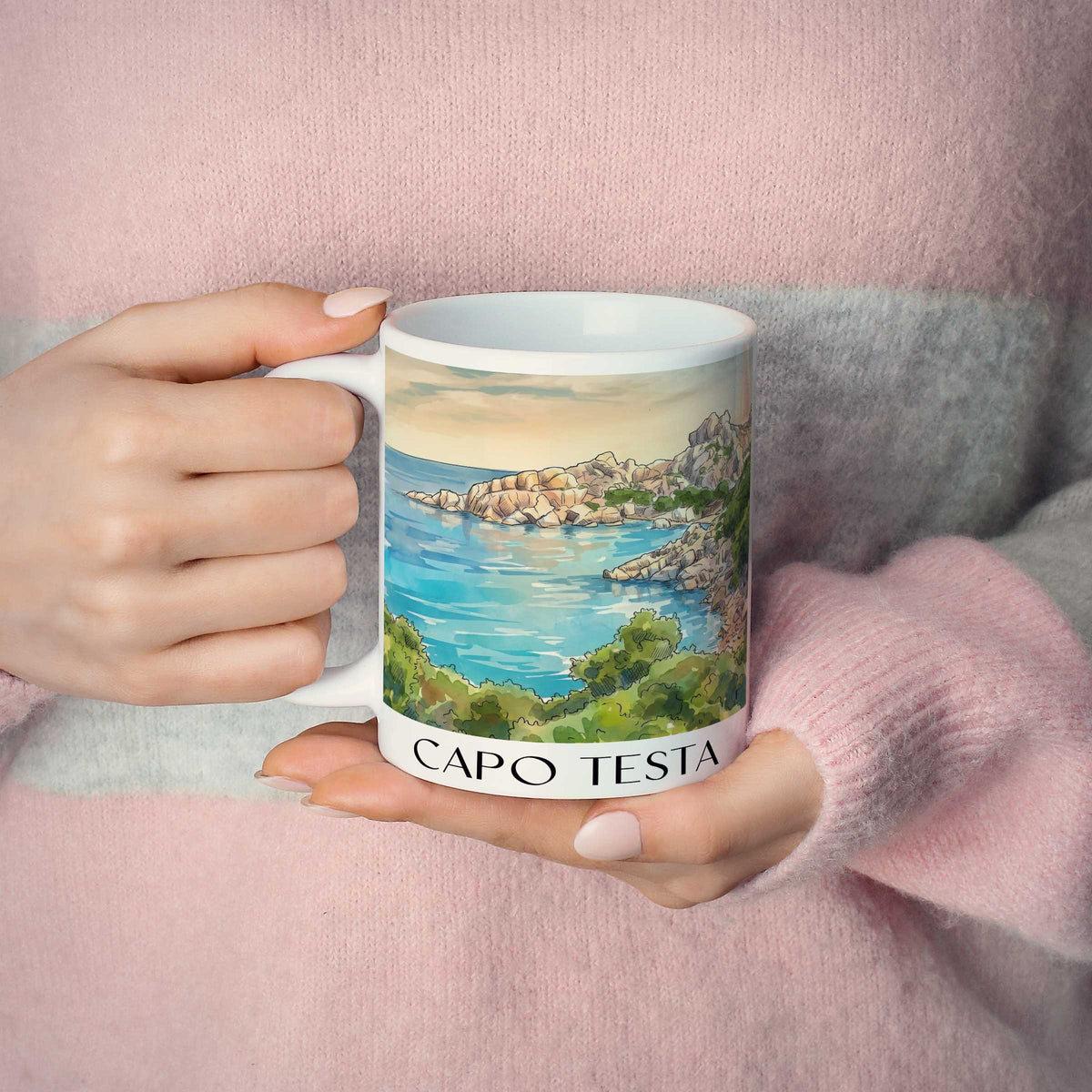 capo-testa--sardinien-italien-kaffeebecher-aquarell