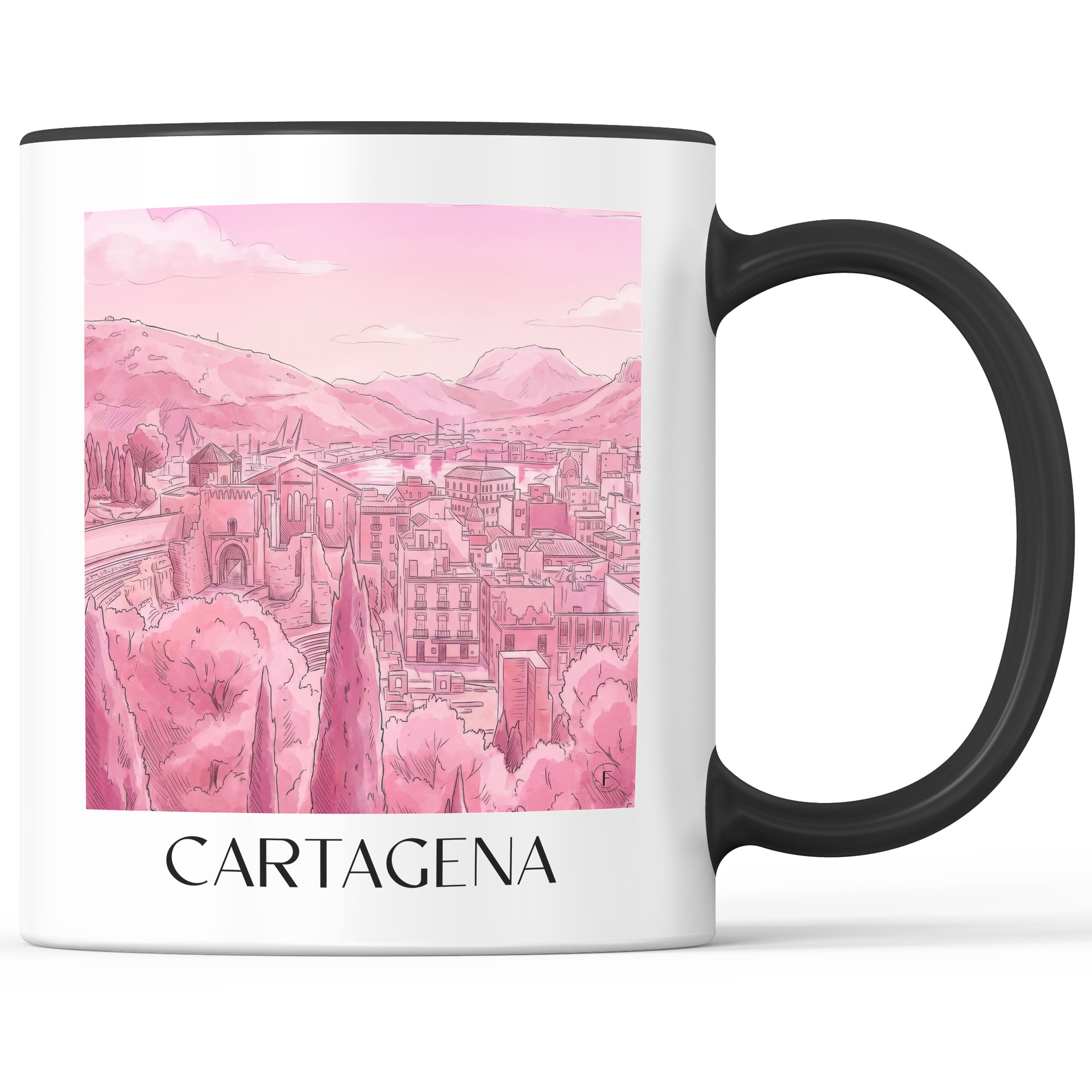cartagena-spanien-spanien-kaffeebecher-aquarell-pink-rosa
