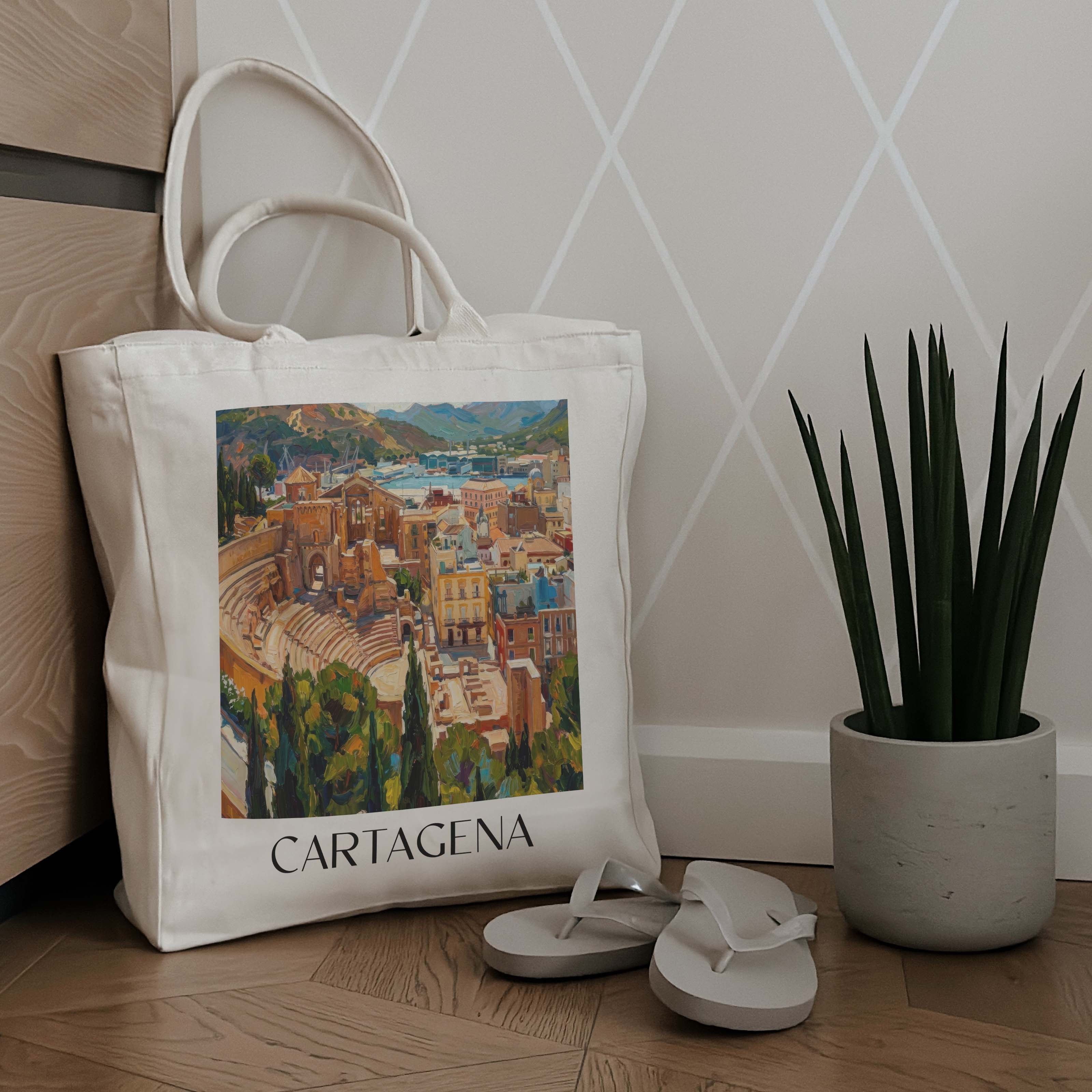 cartagena-spanien-spanien-einkaufstasche-oil-painting-oelgemaelde