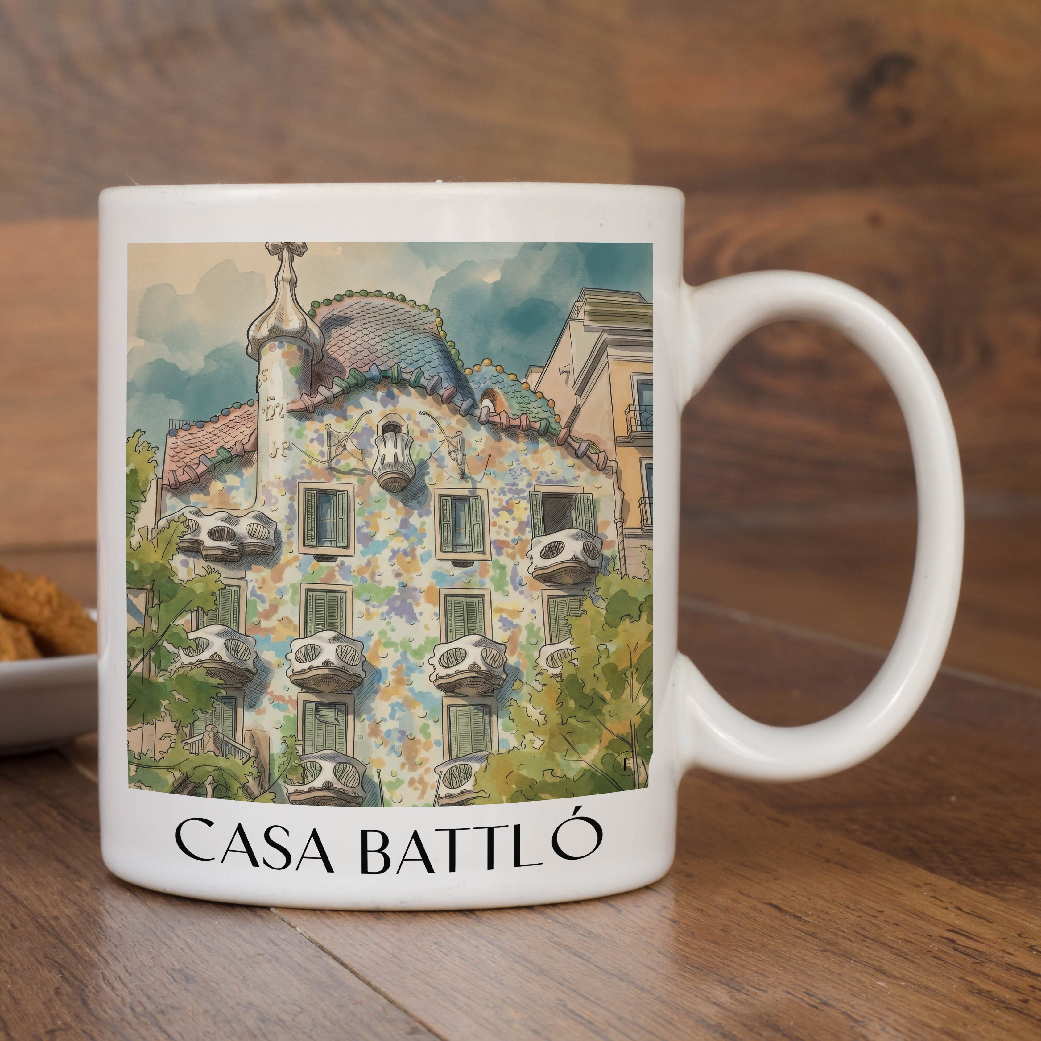 casa-batlló-barcelona-spanien-kaffeebecher-aquarell