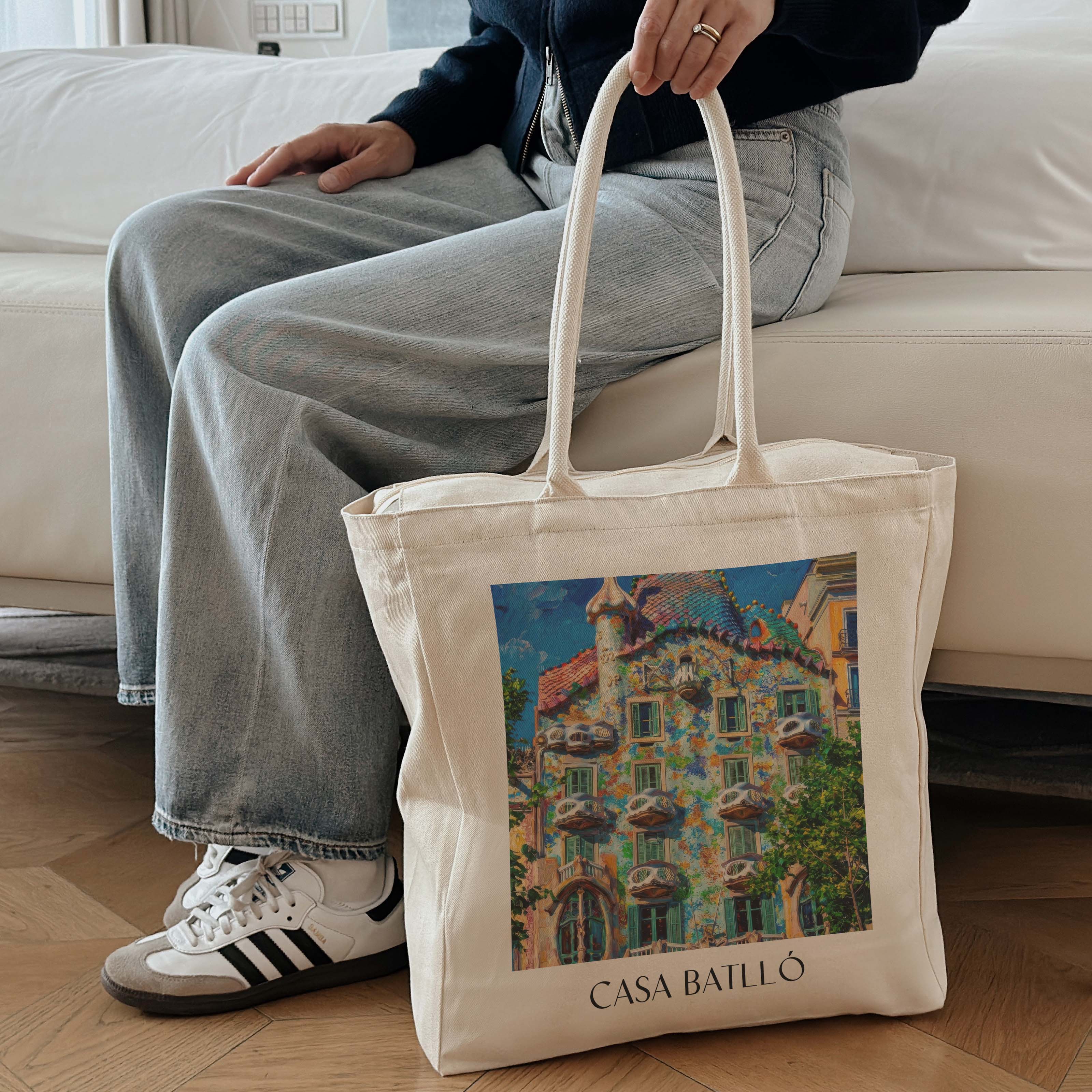 casa-batlló-barcelona-spanien-einkaufstasche-oil-painting-oelgemaelde