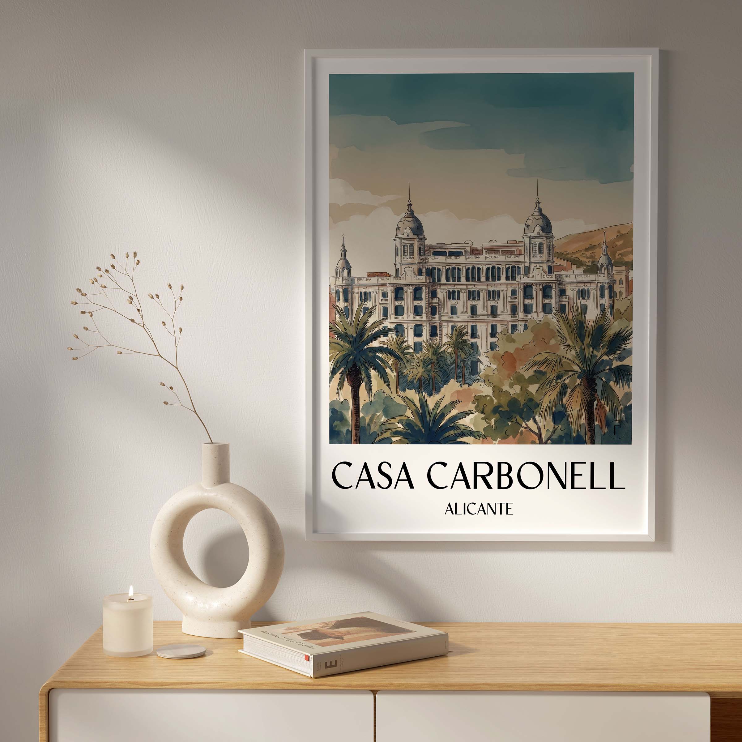 casa-carbonell-alicante-spanien-poster-aquarell