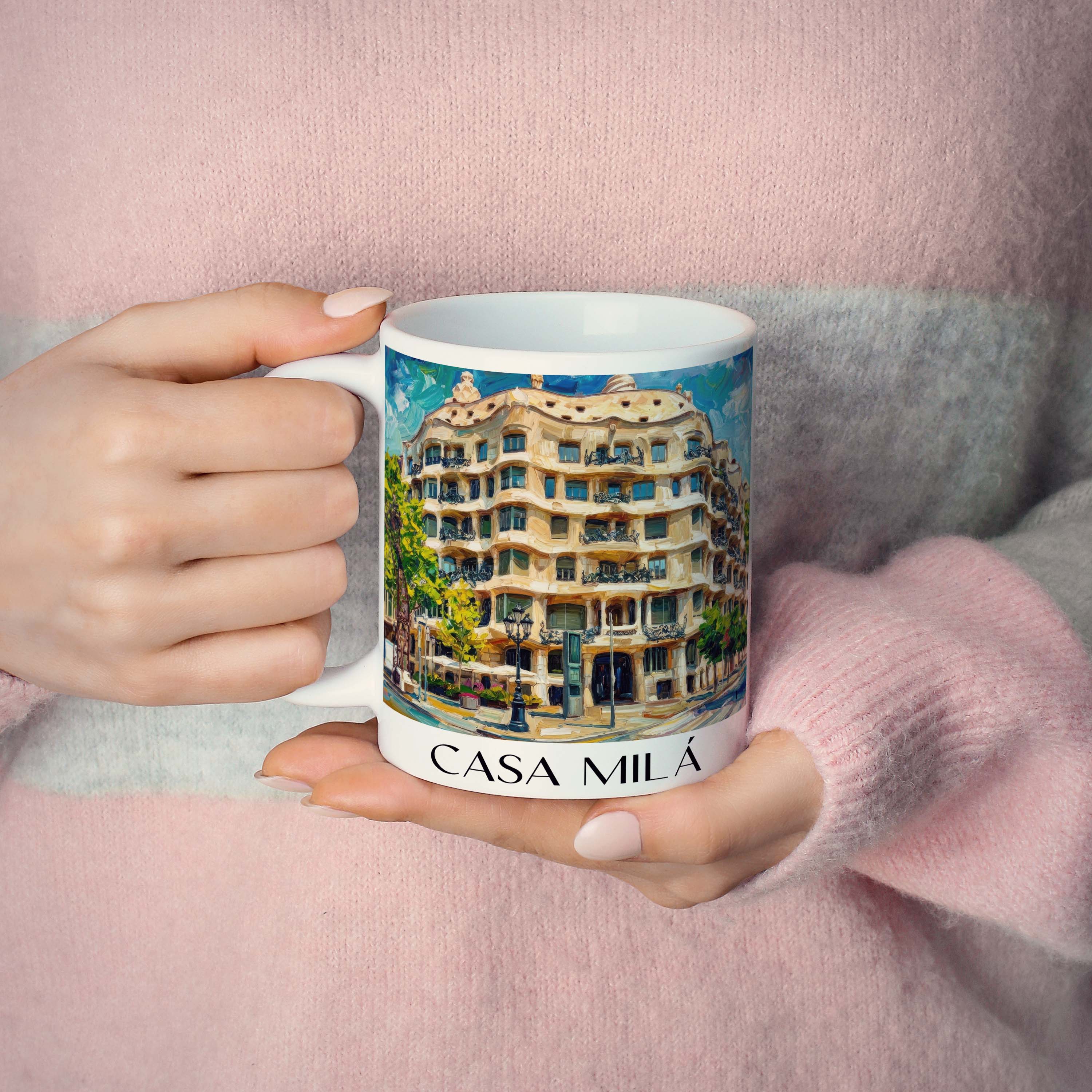casa-milá-barcelona-spanien-kaffeebecher-oil-painting-oelgemaelde
