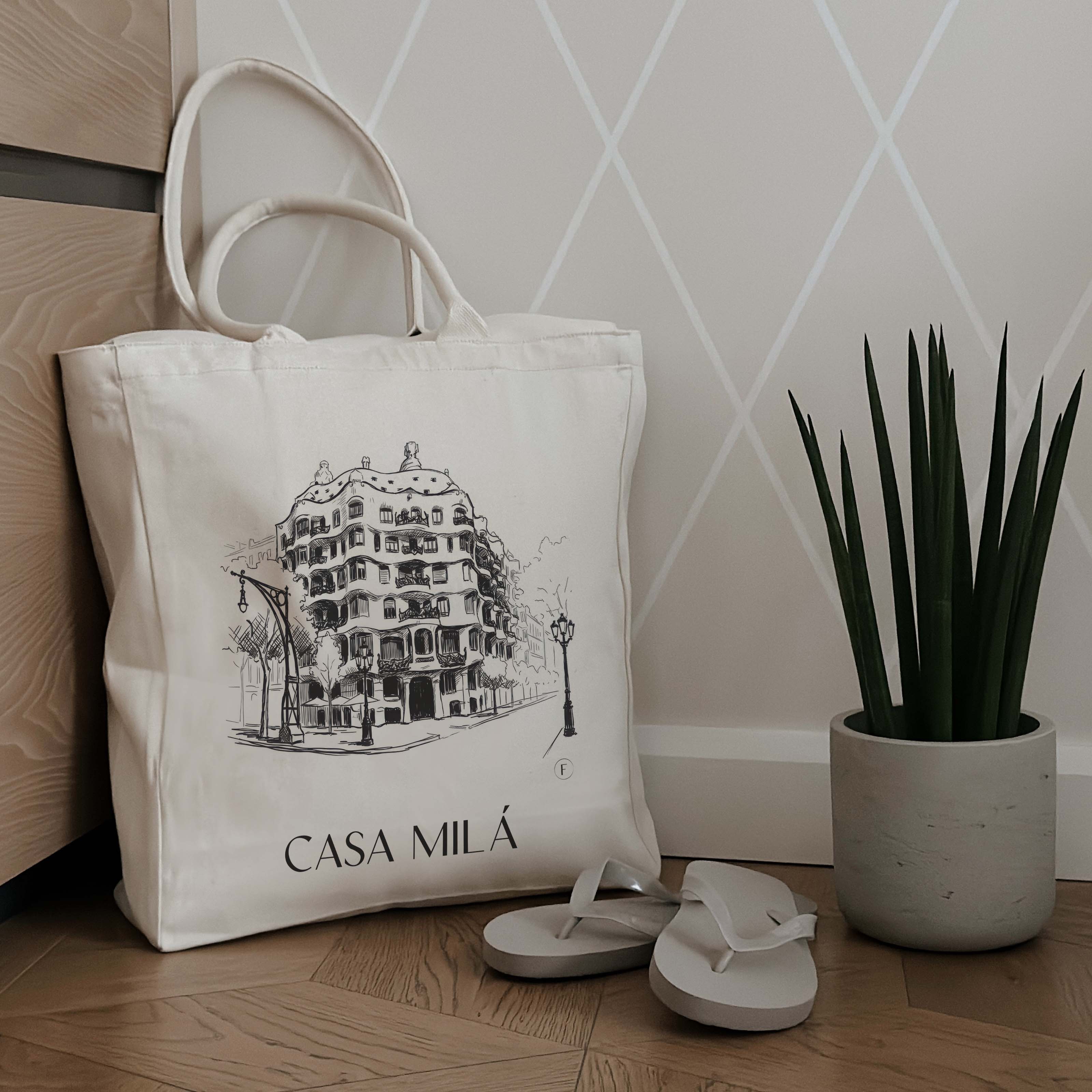 casa-milá-barcelona-spanien-einkaufstasche-skizze