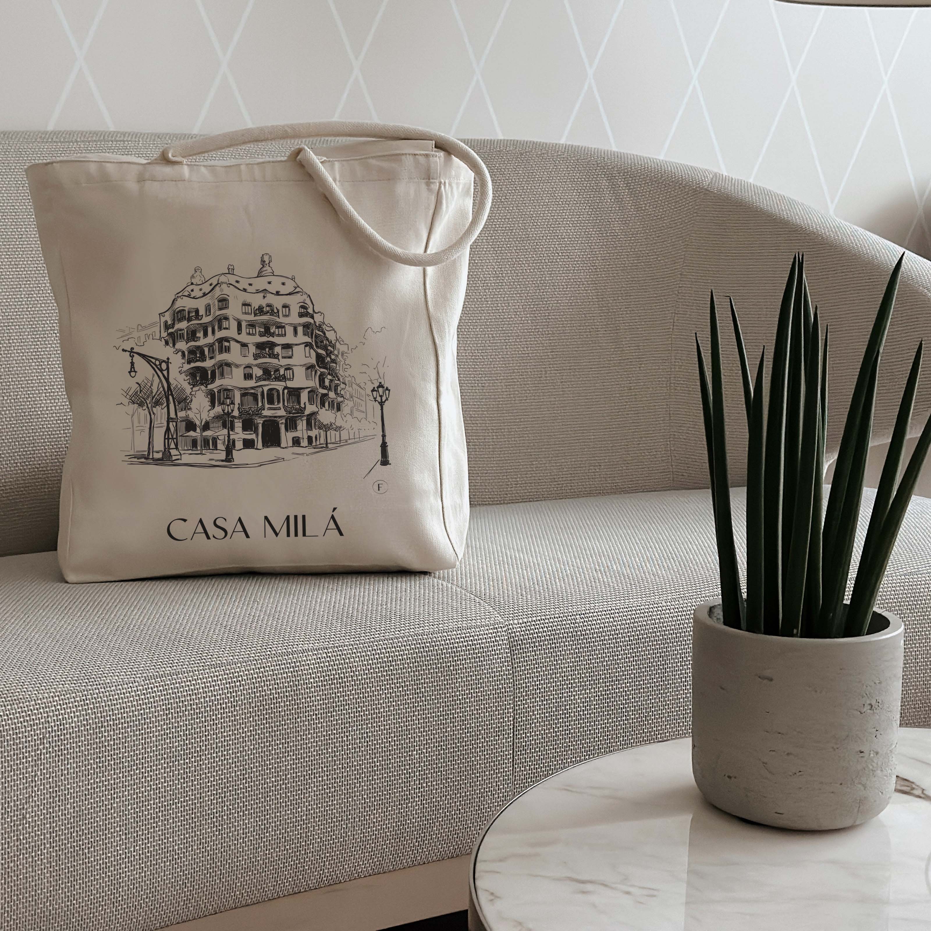 casa-milá-barcelona-spanien-einkaufstasche-skizze