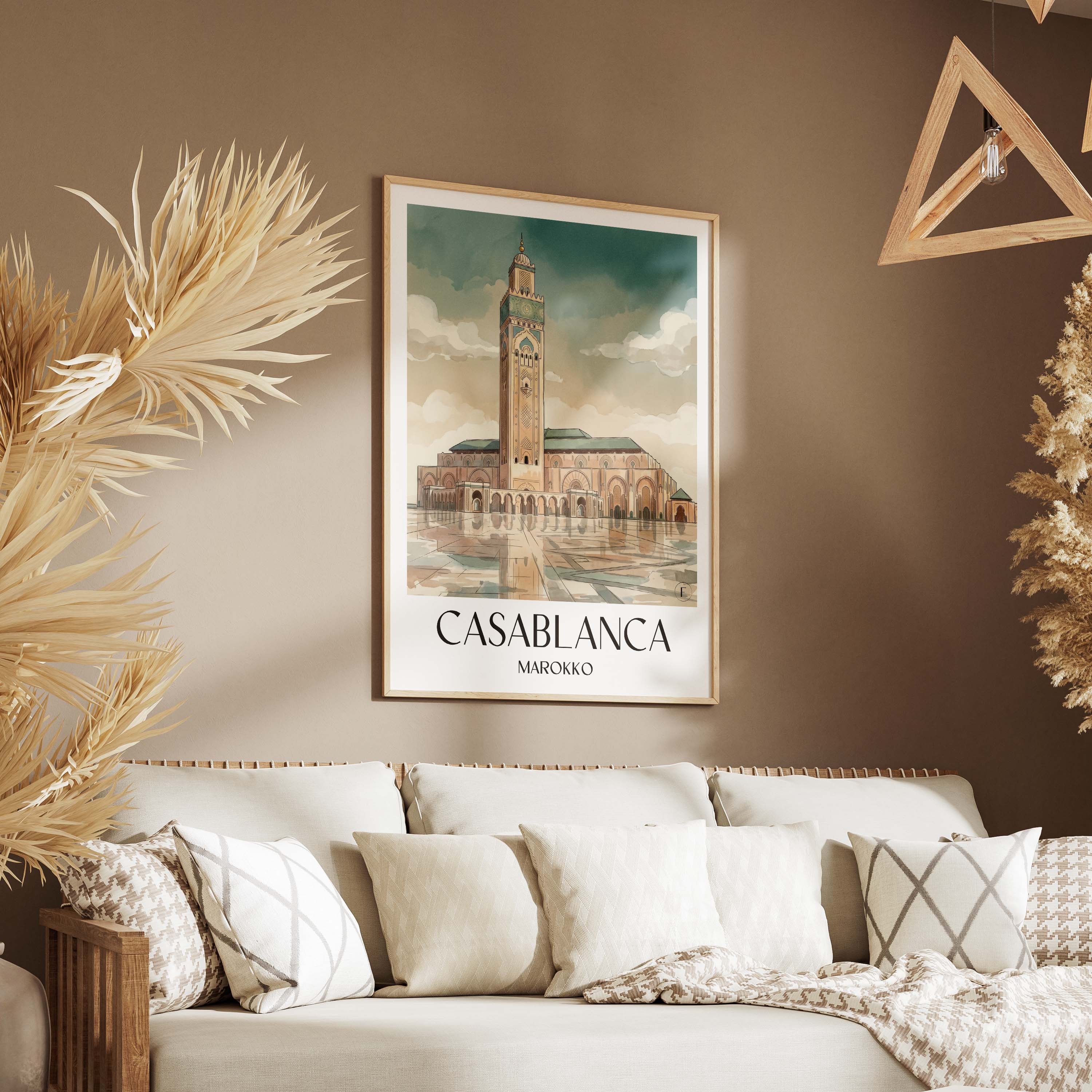 casablanca-marokko-poster-aquarell