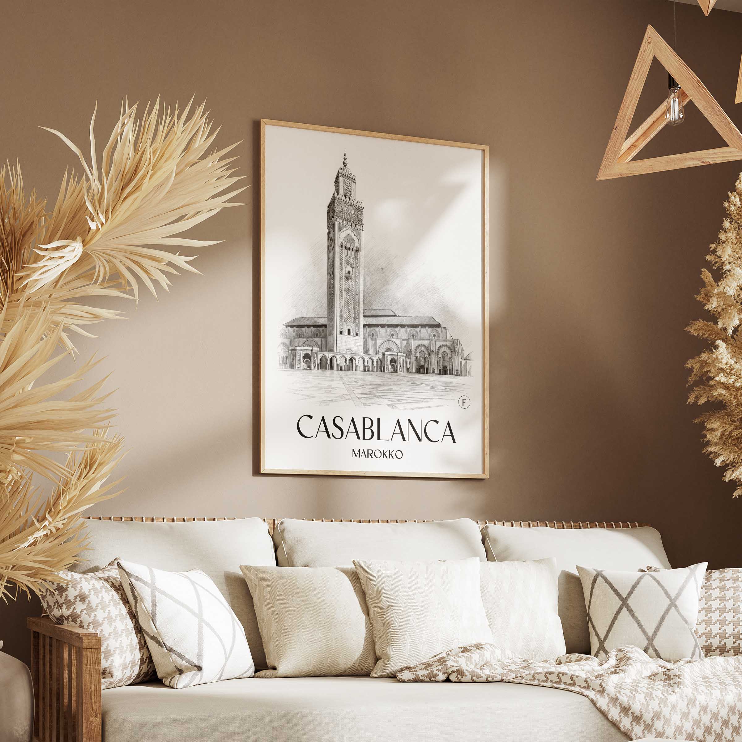 casablanca-marokko-poster-bleistift-zeichnung-drawing