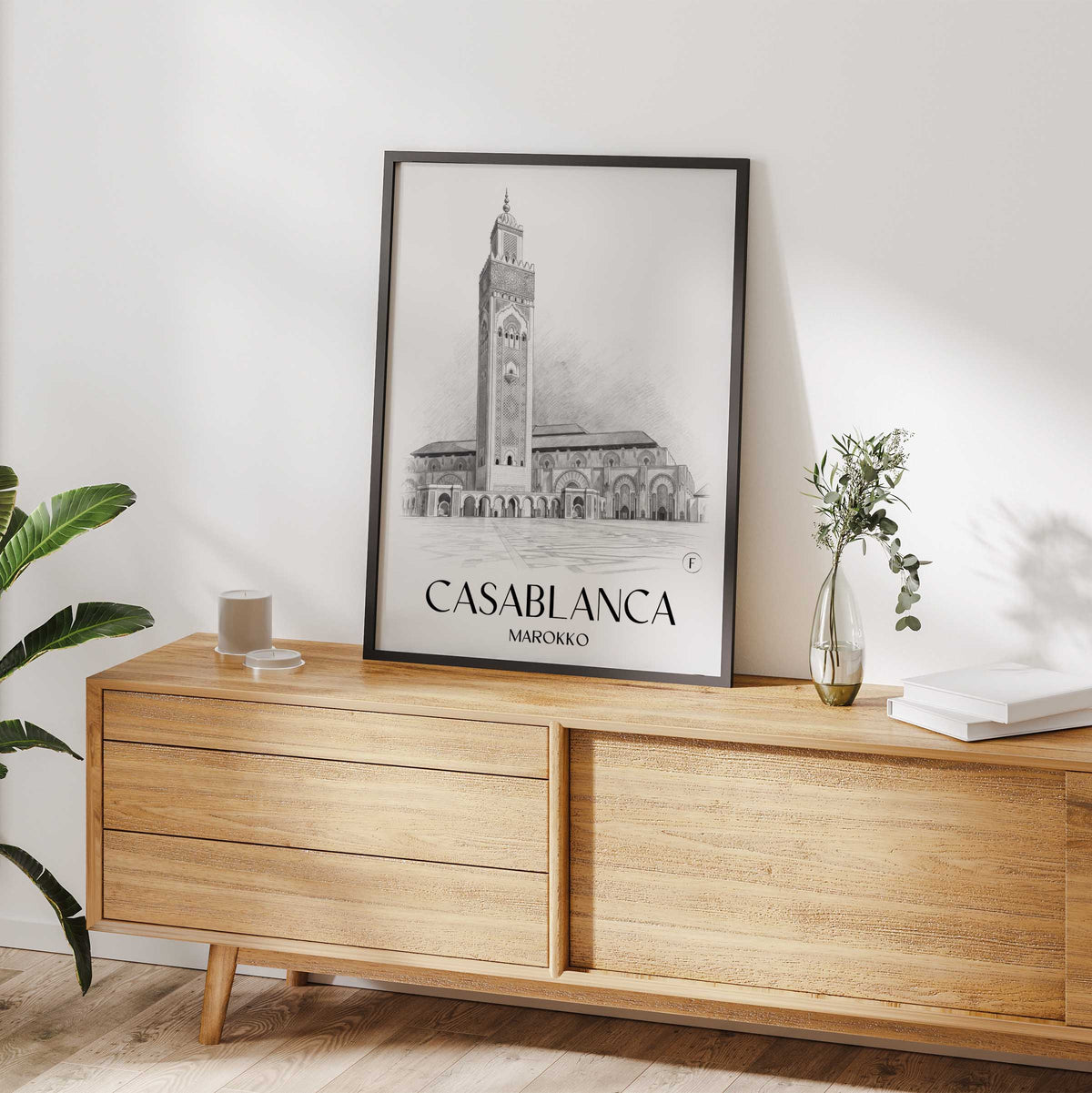 casablanca-marokko-poster-bleistift-zeichnung-drawing
