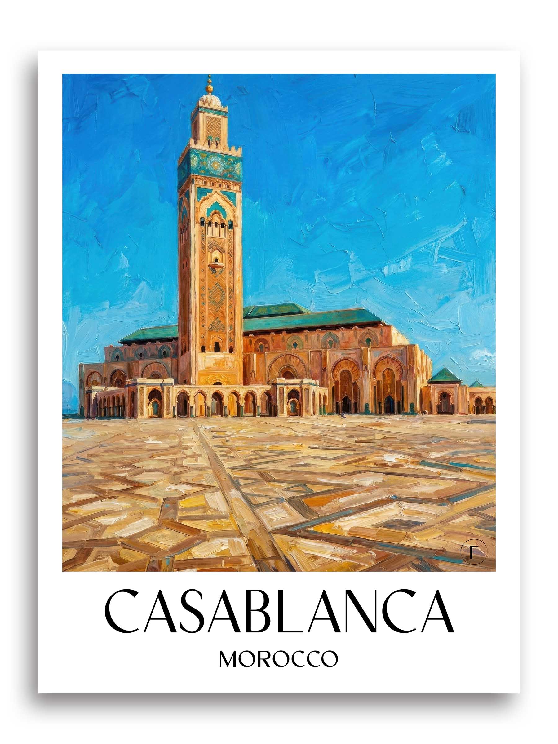 Casablanca Poster - - Marokko Kunstdruck - Ölgemälde von A4 bis A1 - favplace