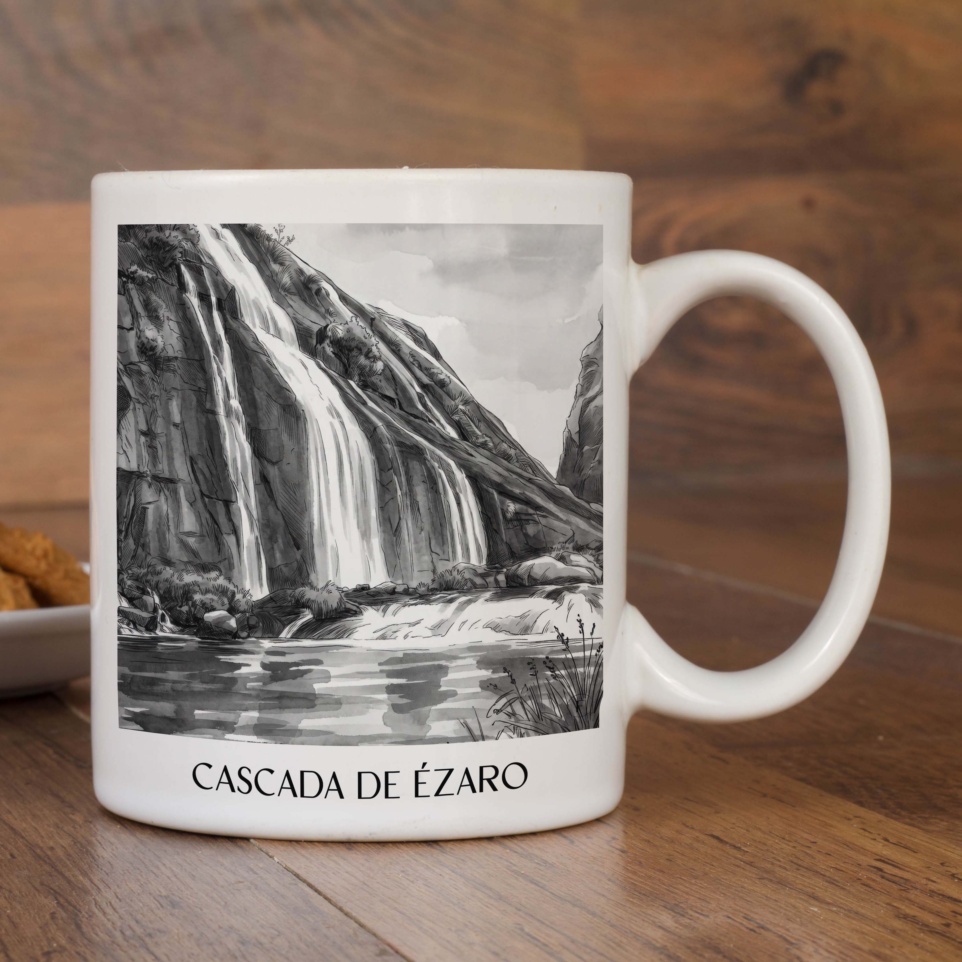 cascada-de-ézaro-galicien-spanien-kaffeebecher-aquarell-schwarz-weiss