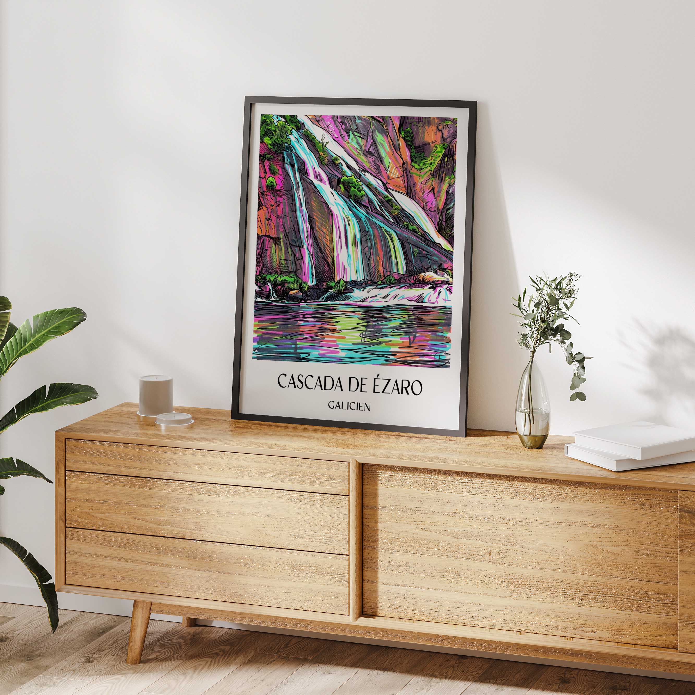 cascada-de-ézaro-galicien-spanien-poster-graffiti