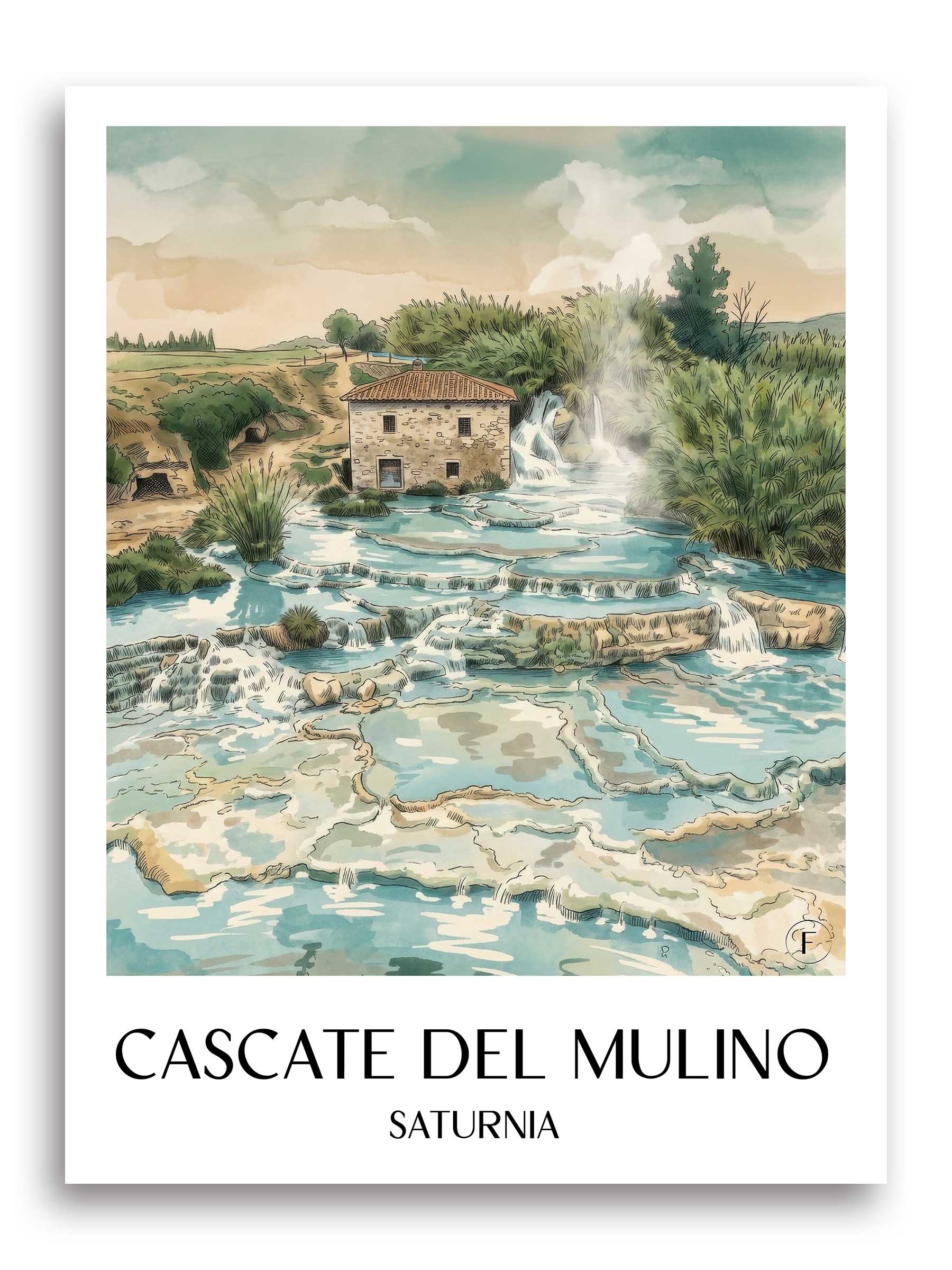 cascate-del-mulino-saturnia-italien-poster-aquarell