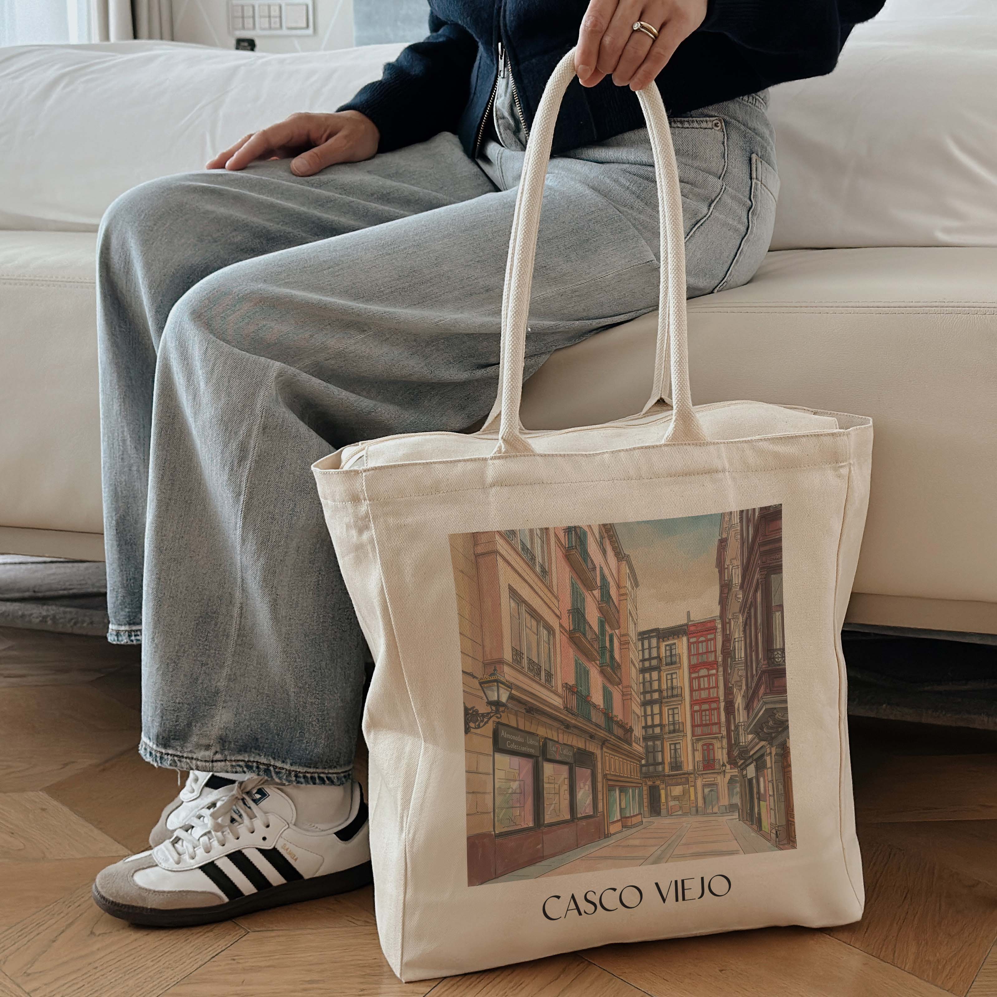 casco-viejo--bilbao-spanien-einkaufstasche-aquarell