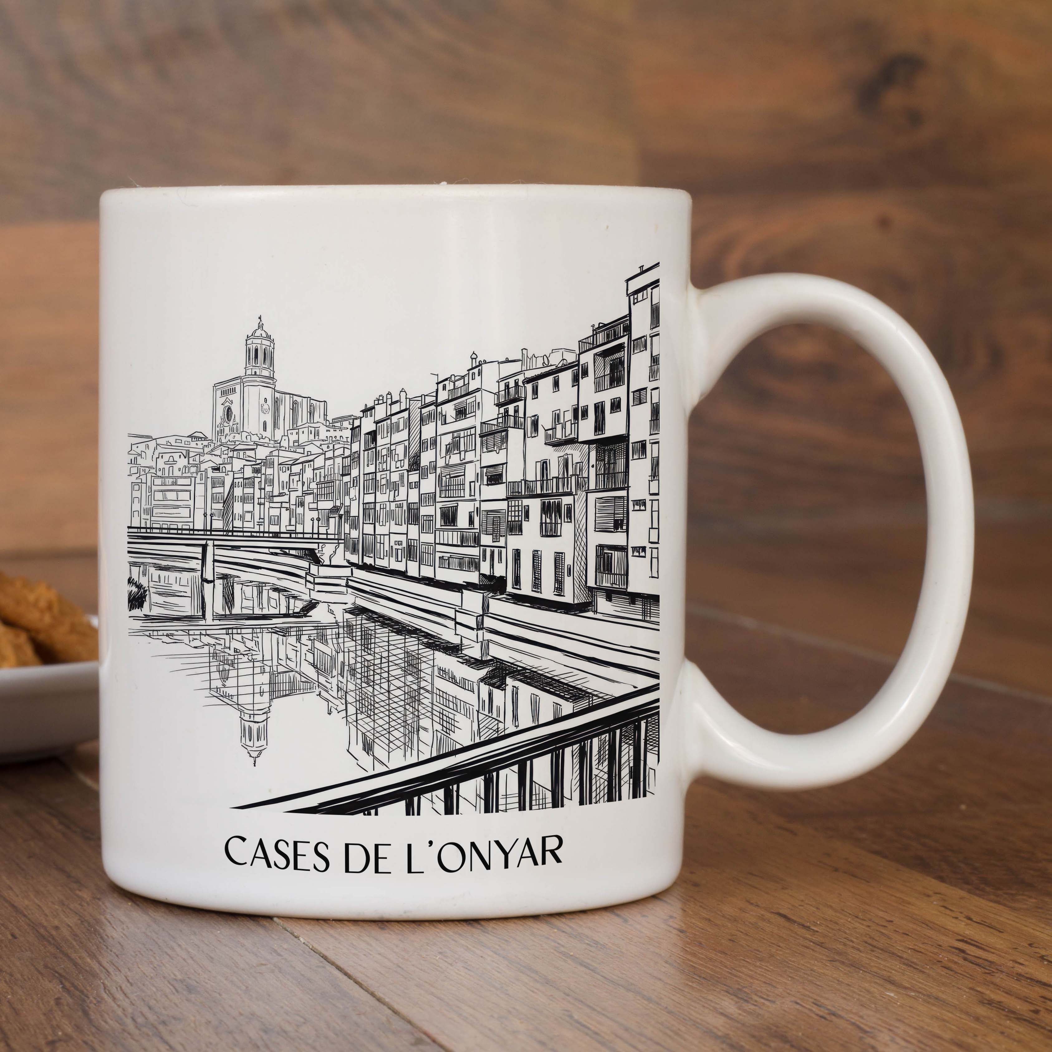cases-de-l'onyar-girona-spanien-kaffeebecher-skizze