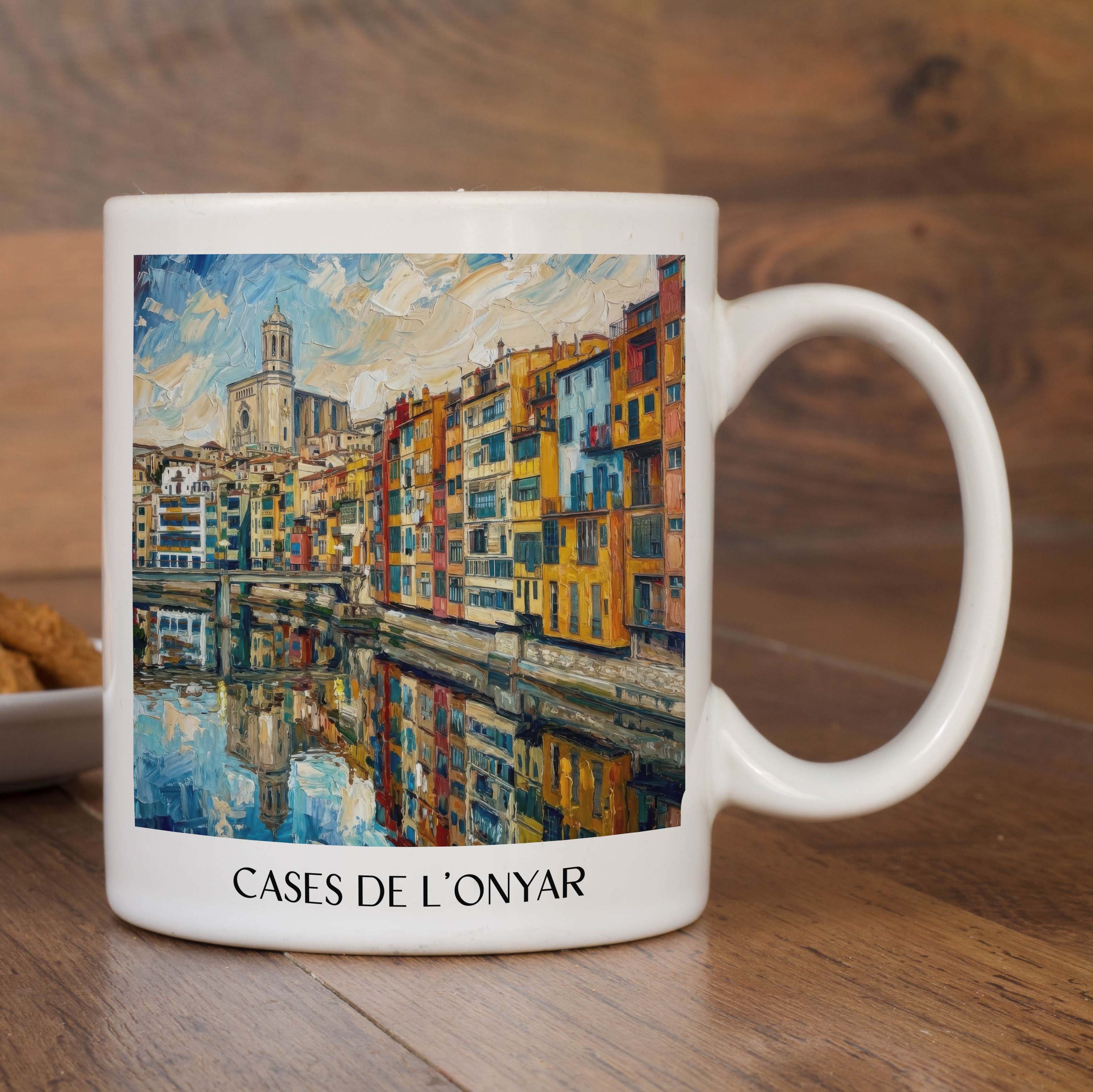 cases-de-l'onyar-girona-spanien-kaffeebecher-oil-painting-oelgemaelde