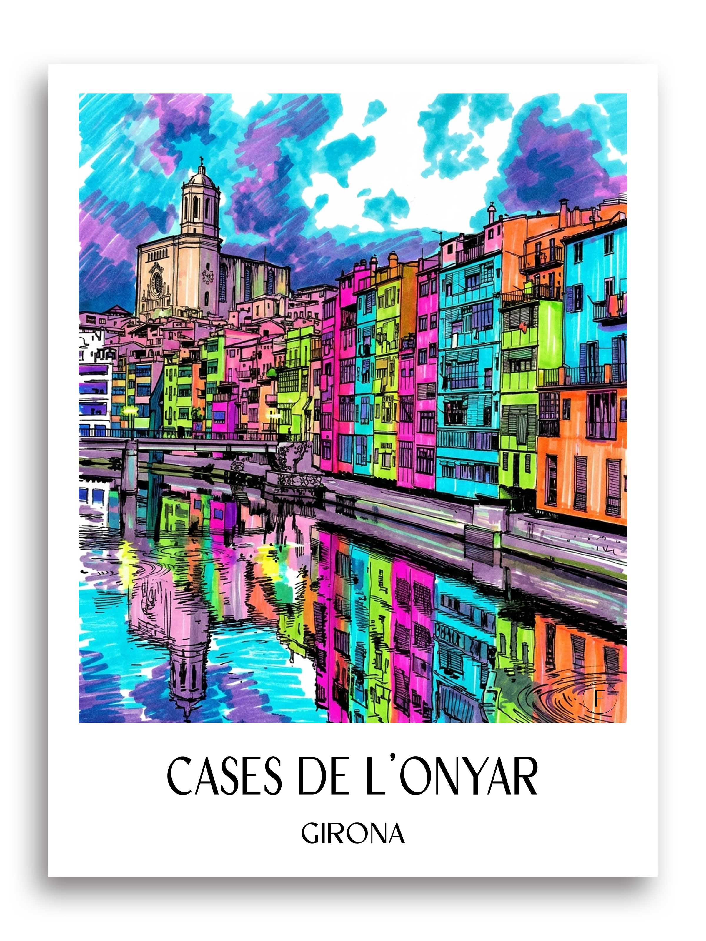cases-de-l'onyar-girona-spanien-poster-graffiti