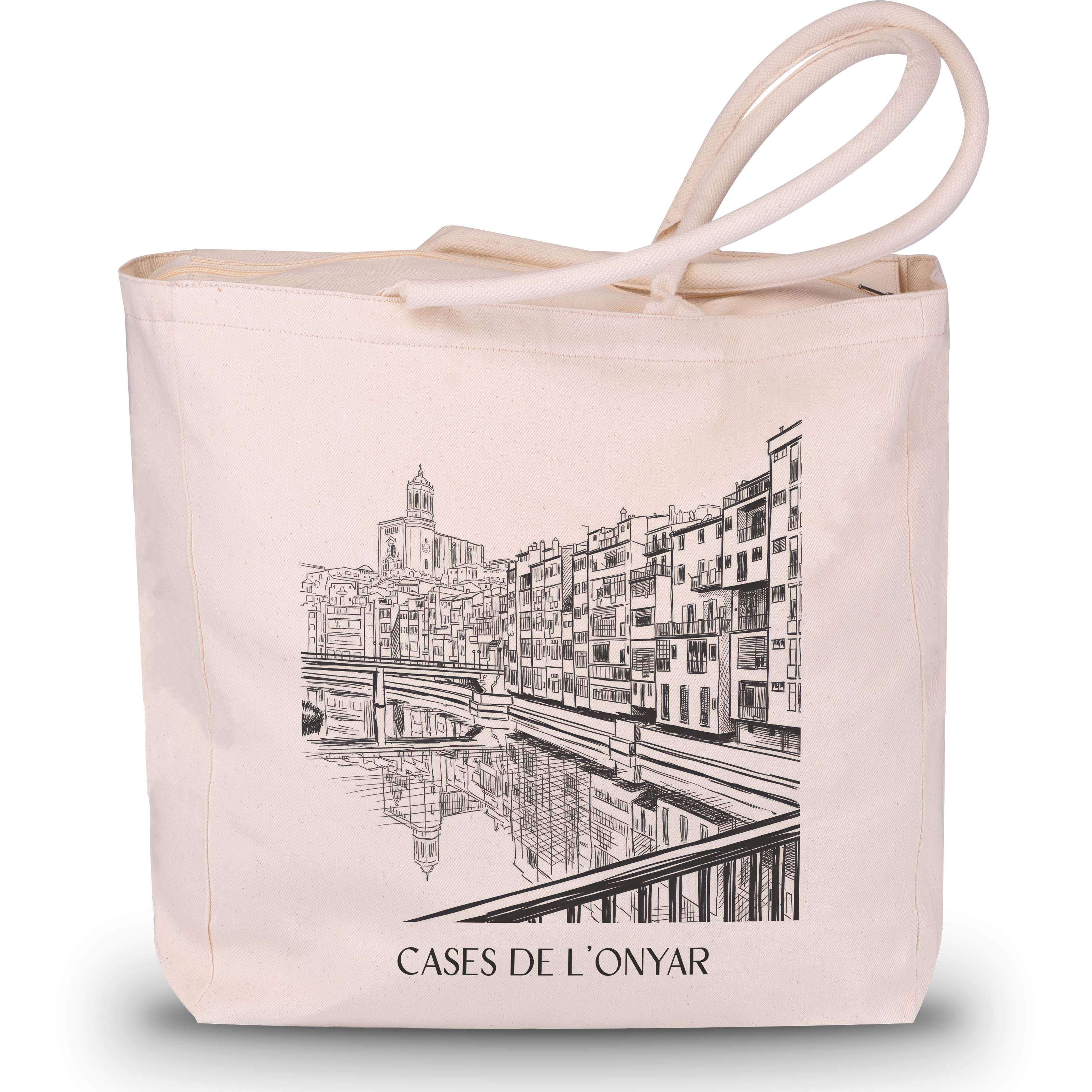 cases-de-l'onyar-girona-spanien-einkaufstasche-skizze