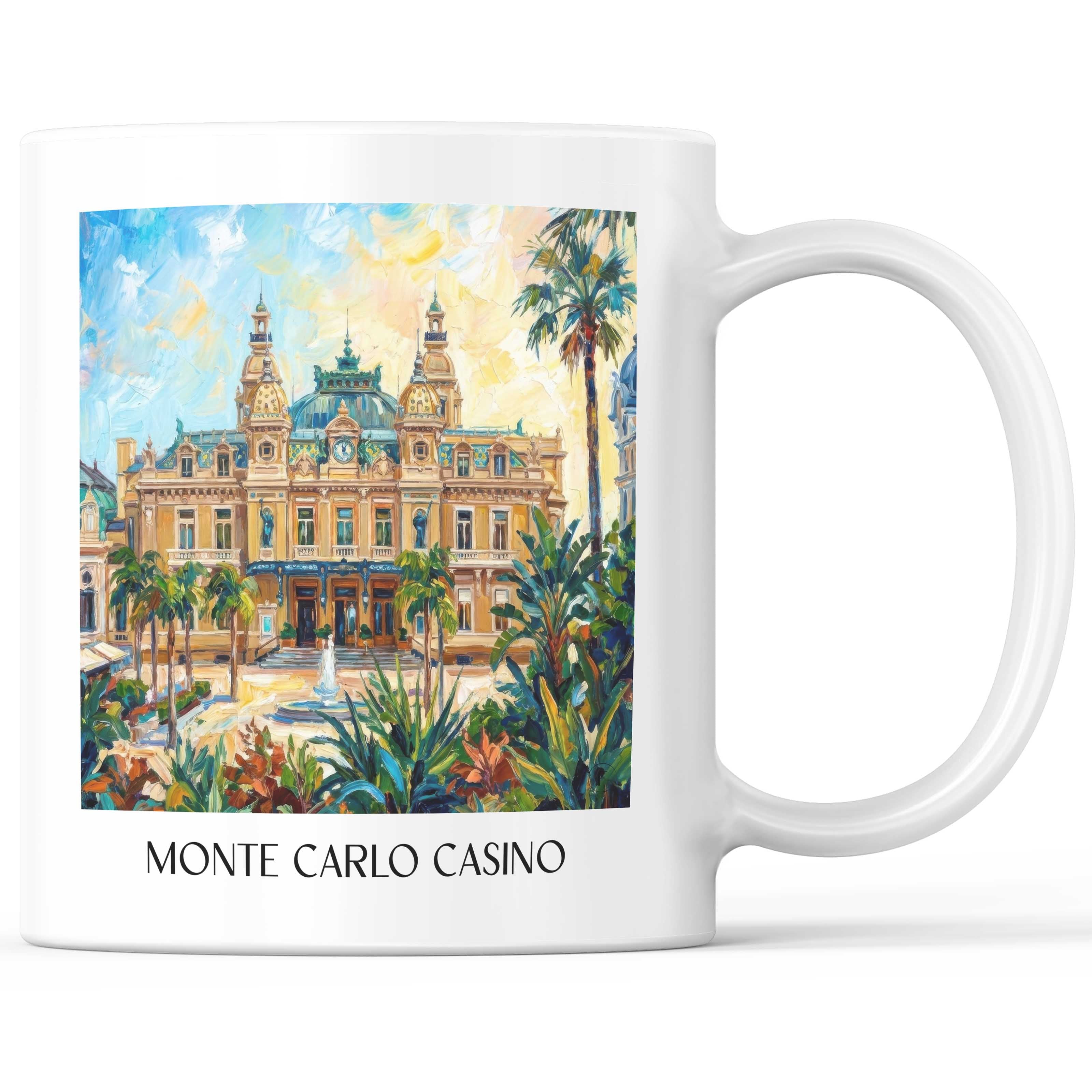 Casino de Monte-Carlo Kaffeebecher - Monaco - Monaco Becher - Kaffeetasse im Ölgemälde Stil - favplace