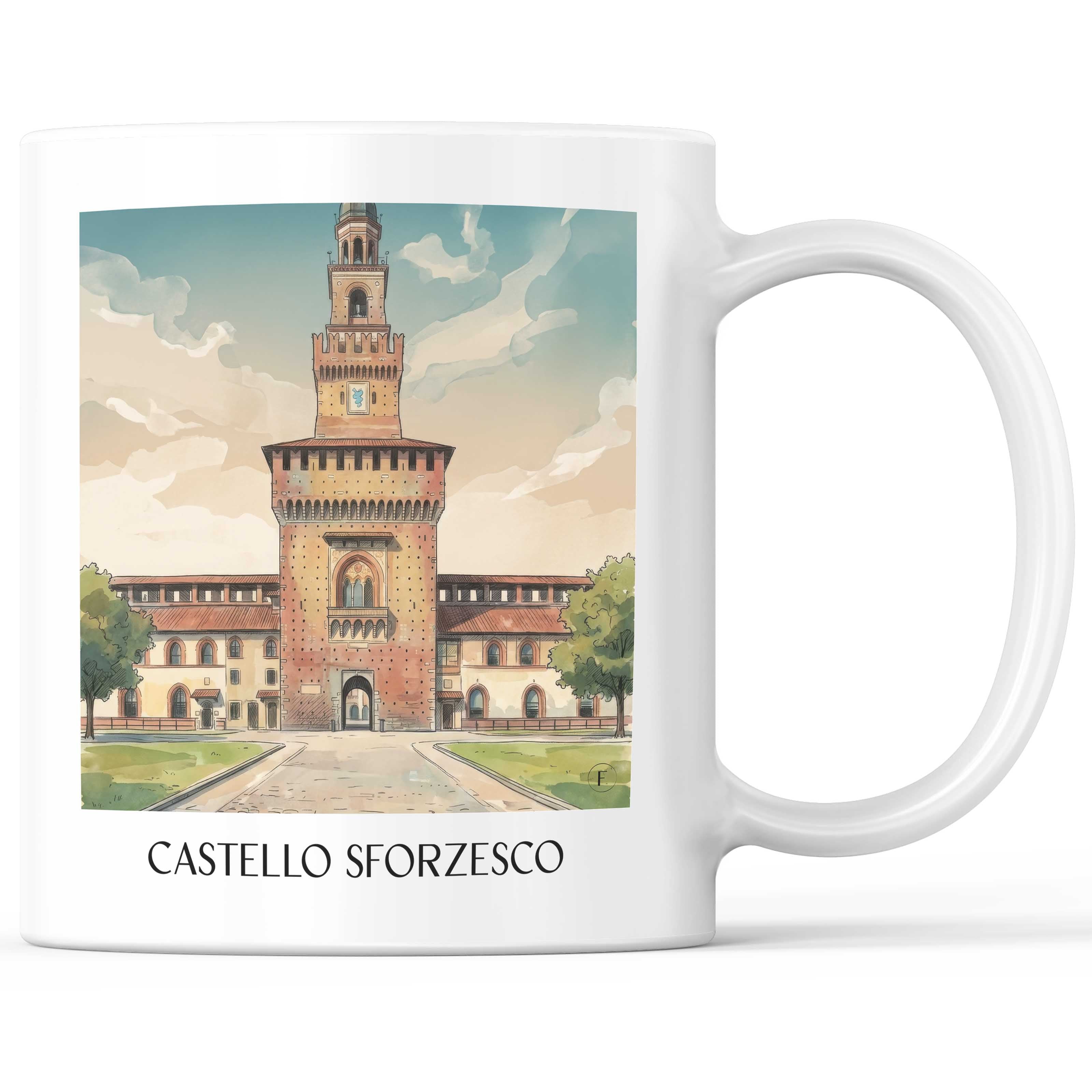 castello-sforzesco-mailand-italien-kaffeebecher-aquarell