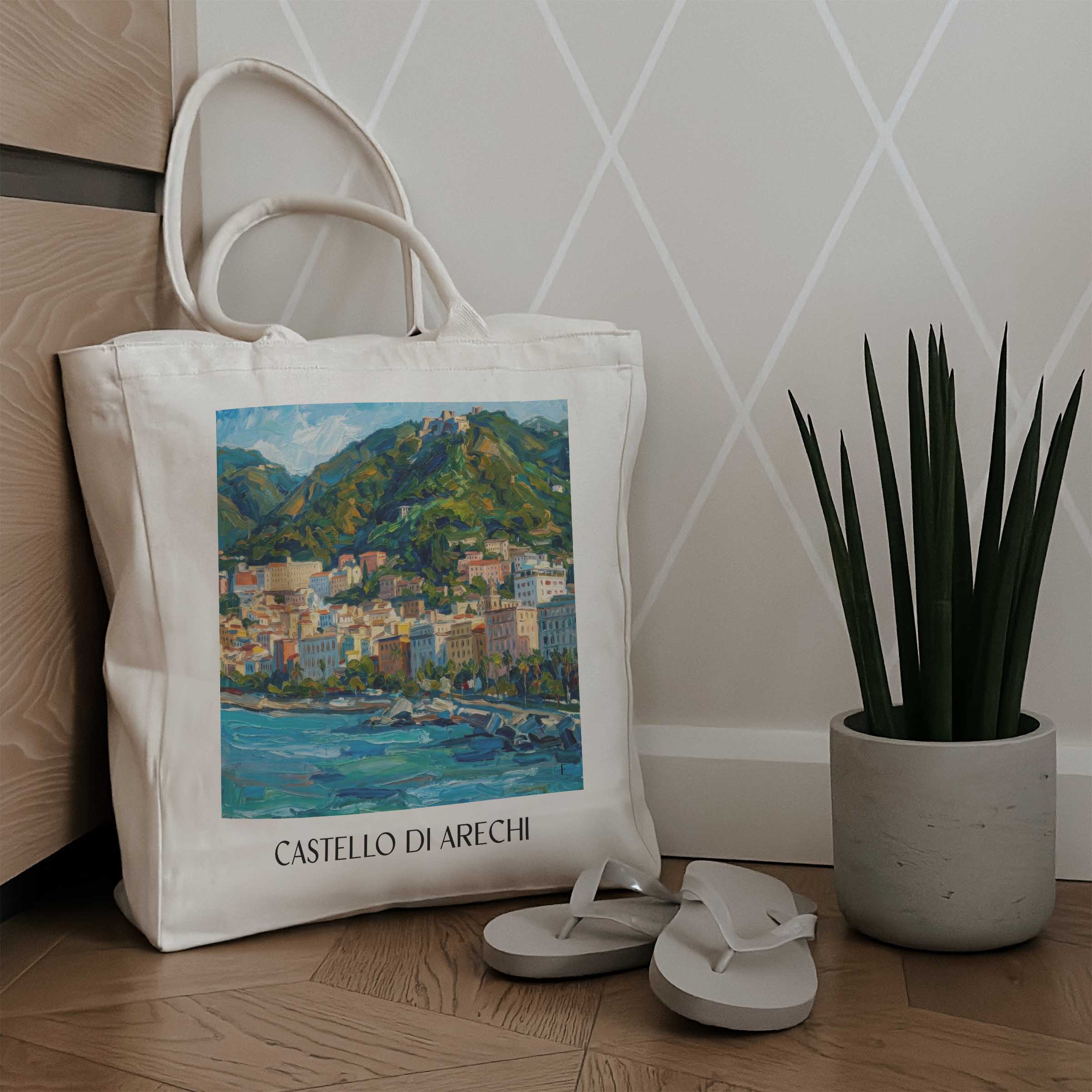 castello-di-arechi-salerno-italien-einkaufstasche-oil-painting-oelgemaelde
