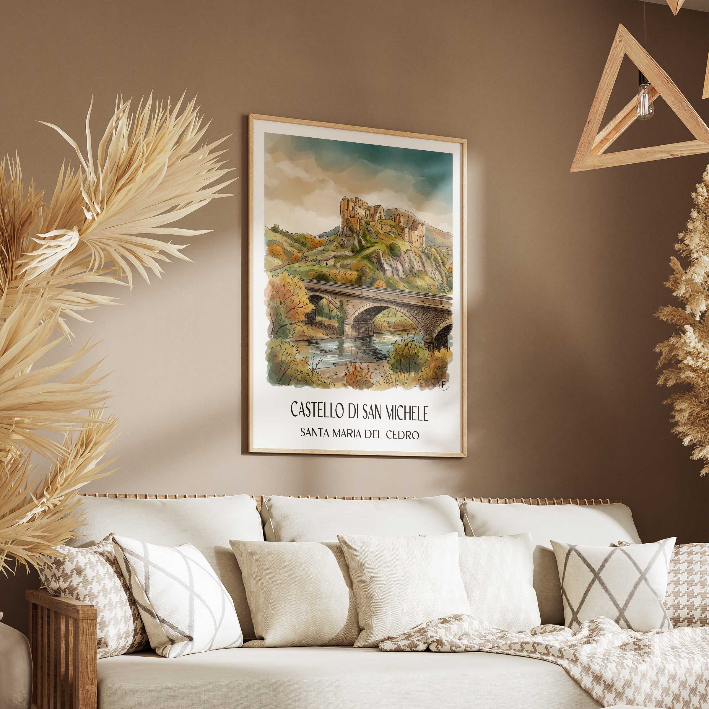 castello-di-san-michele-santa-maria-del-cedro-italien-poster-aquarell