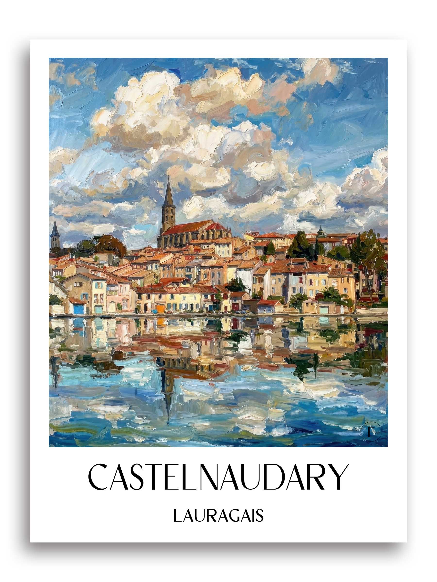 Castelnaudary Poster - Lauragais - Frankreich Kunstdruck - Ölgemälde von A4 bis A1 - favplace