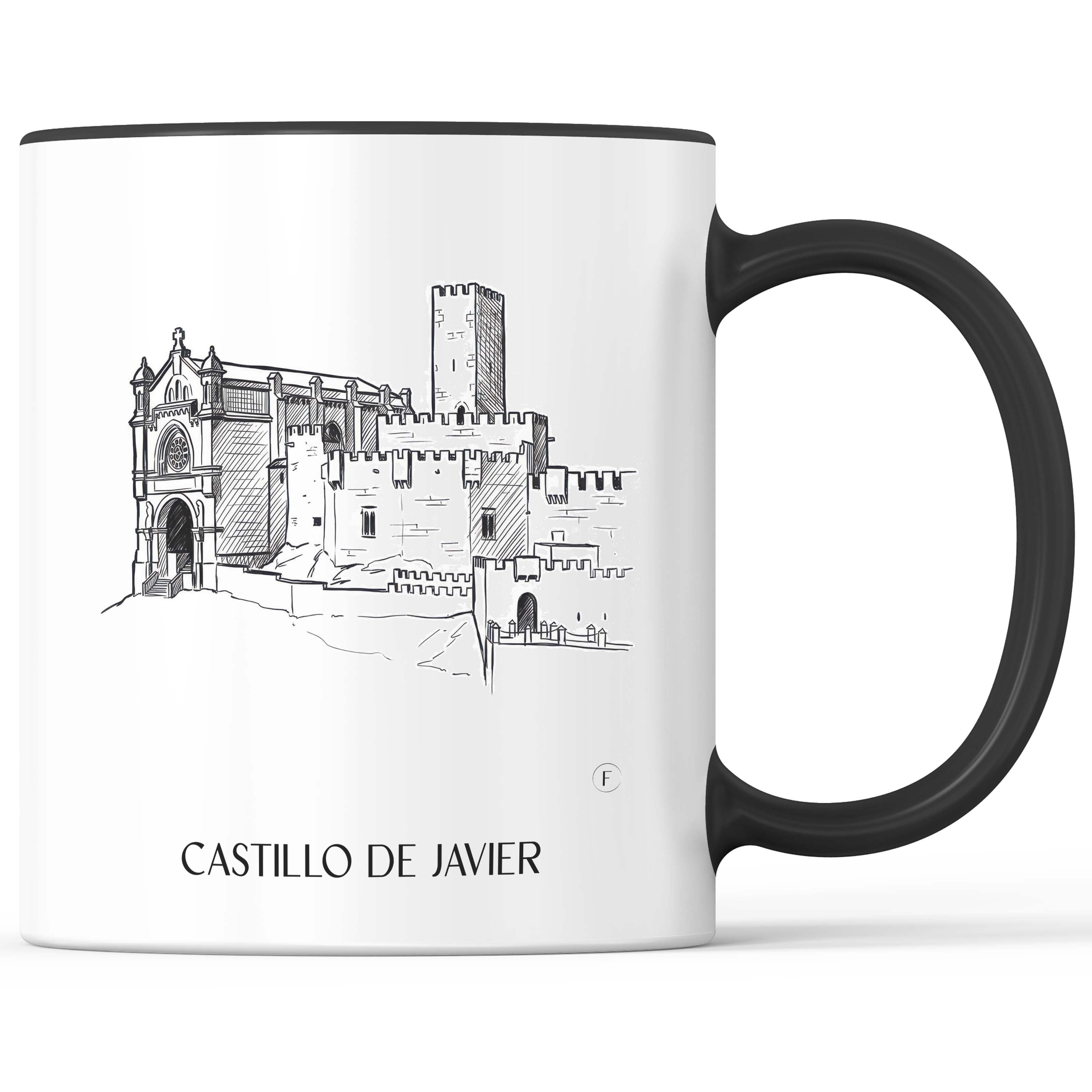 castillo-de-javier-spanien-spanien-und-spanien-kaffeebecher-skizze
