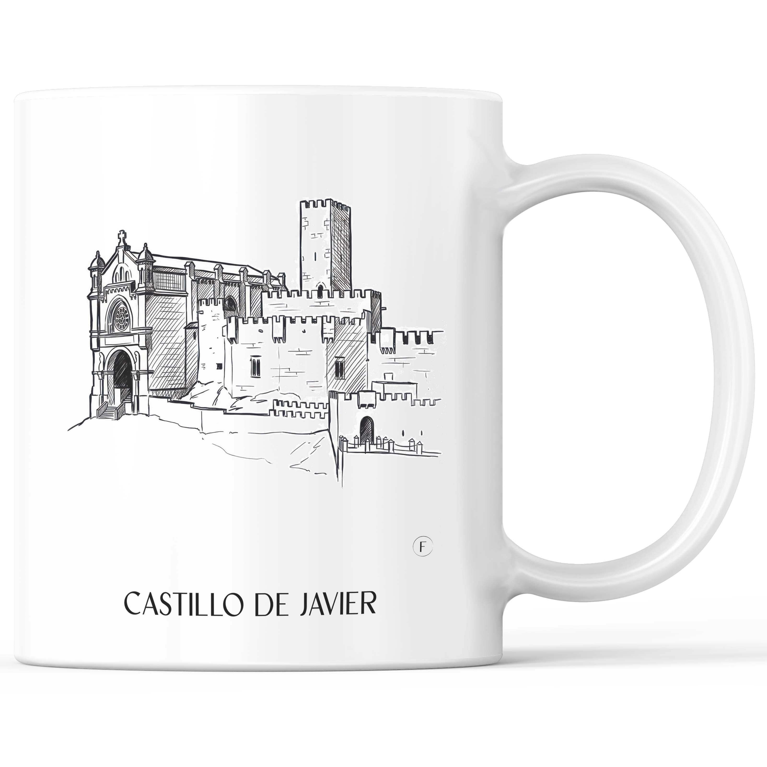 Castillo de Javier Kaffeebecher - Spanien - Spanien und Spanien Becher - Kaffeetasse im Skizze Stil - favplace