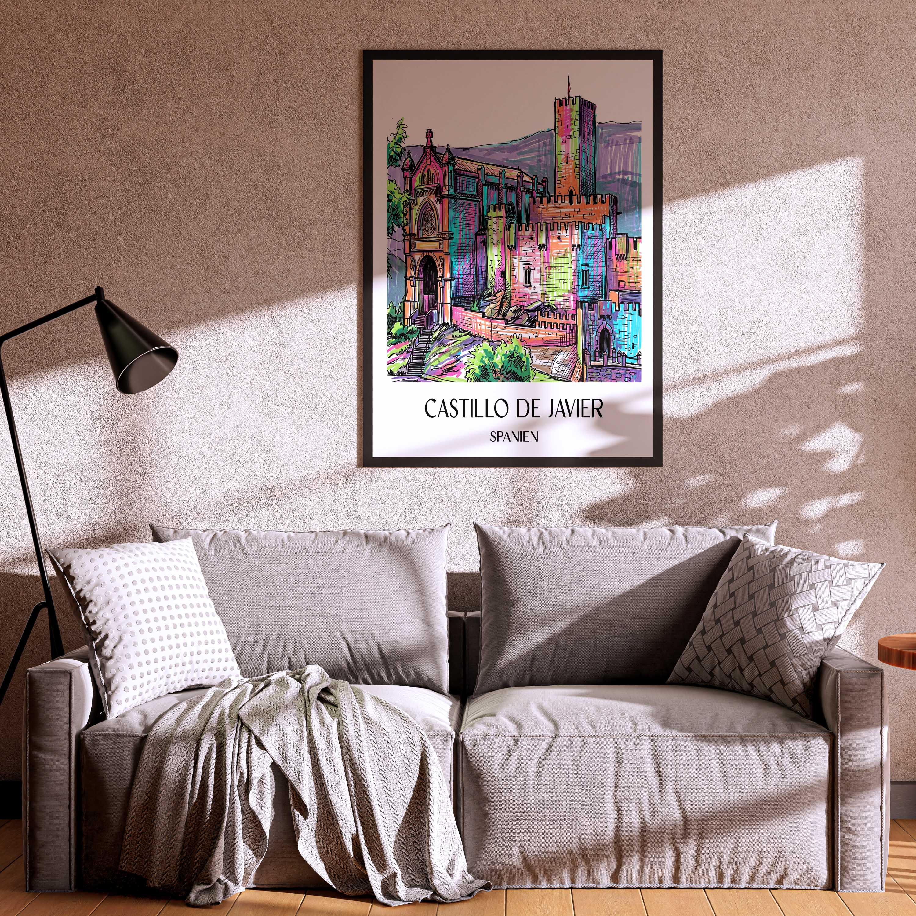 castillo-de-javier-spanien-spanien-poster-graffiti