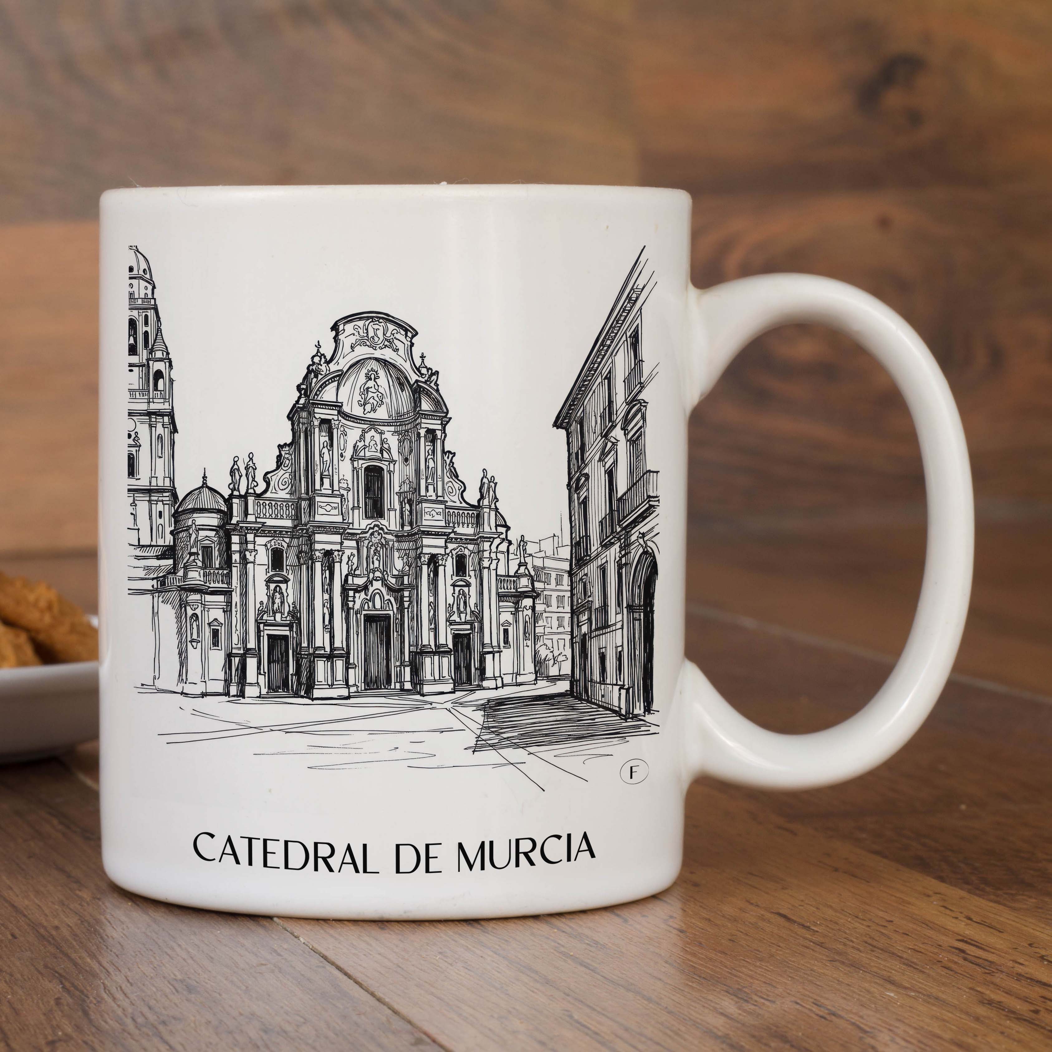 catedral-de-murcia-spanien-spanien-kaffeebecher-skizze