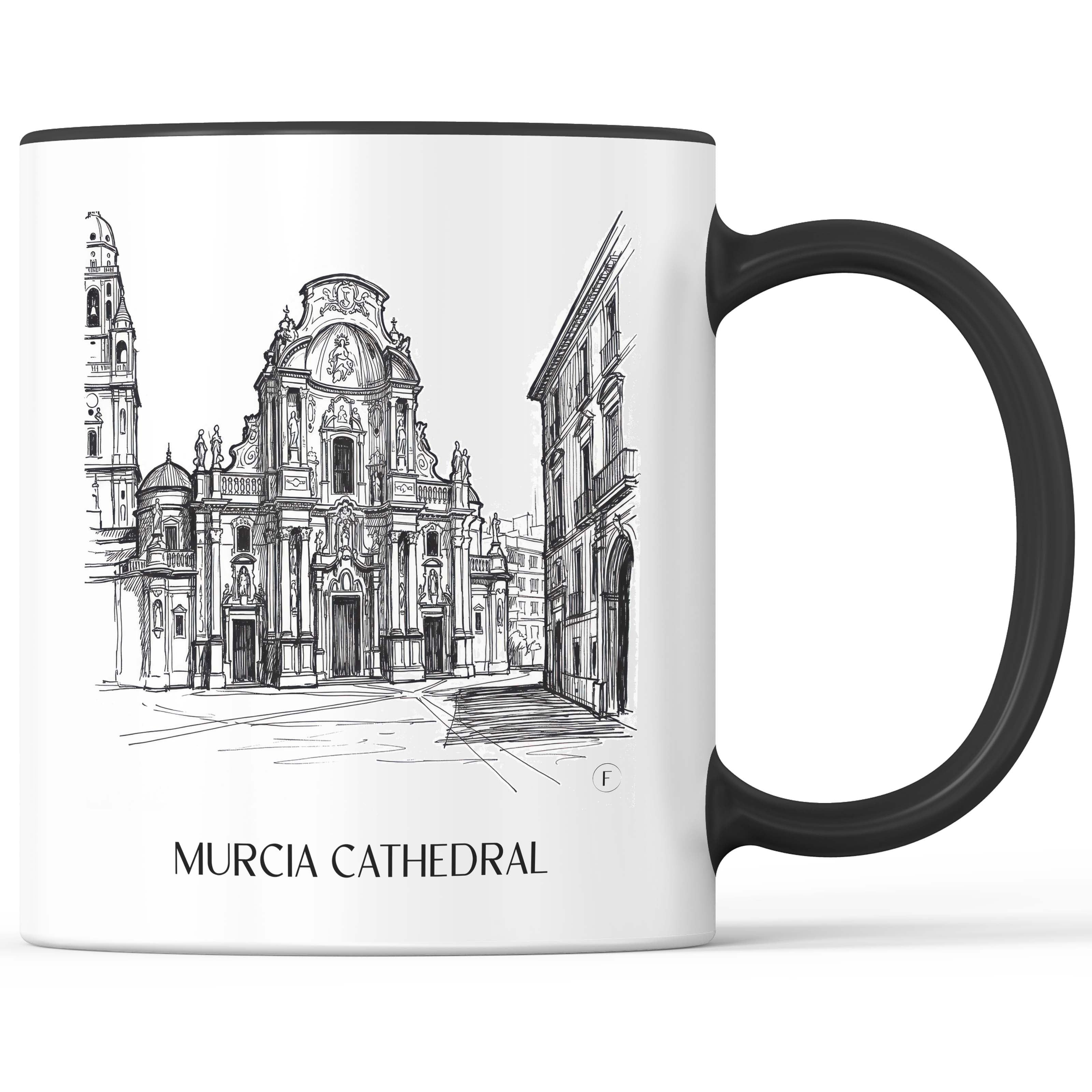 Catedral de Murcia Kaffeebecher - Spanien - Spanien Becher - Kaffeetasse im Skizze Stil - favplace