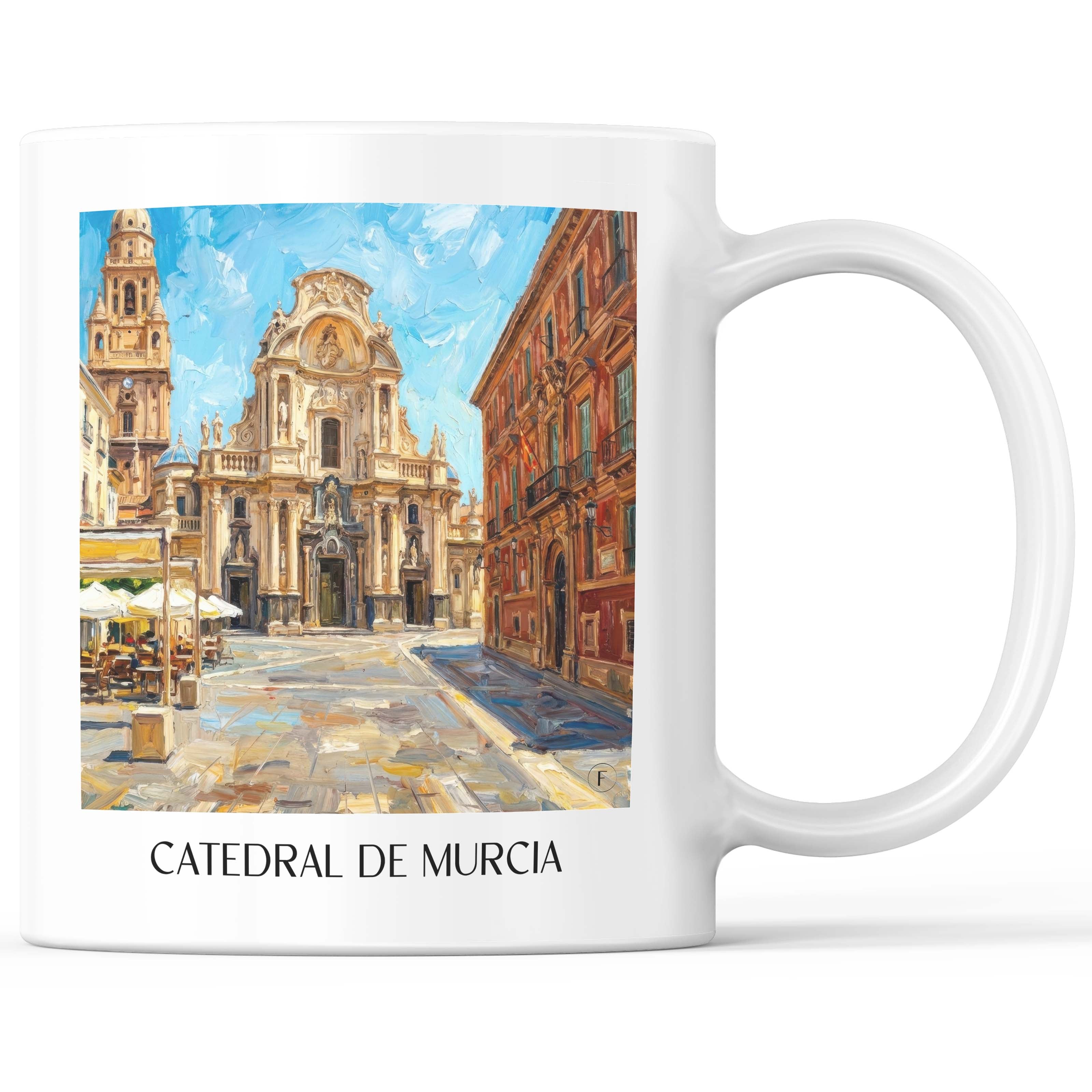 Catedral de Murcia Kaffeebecher - Spanien - Spanien Becher - Kaffeetasse im Ölgemälde Stil - favplace