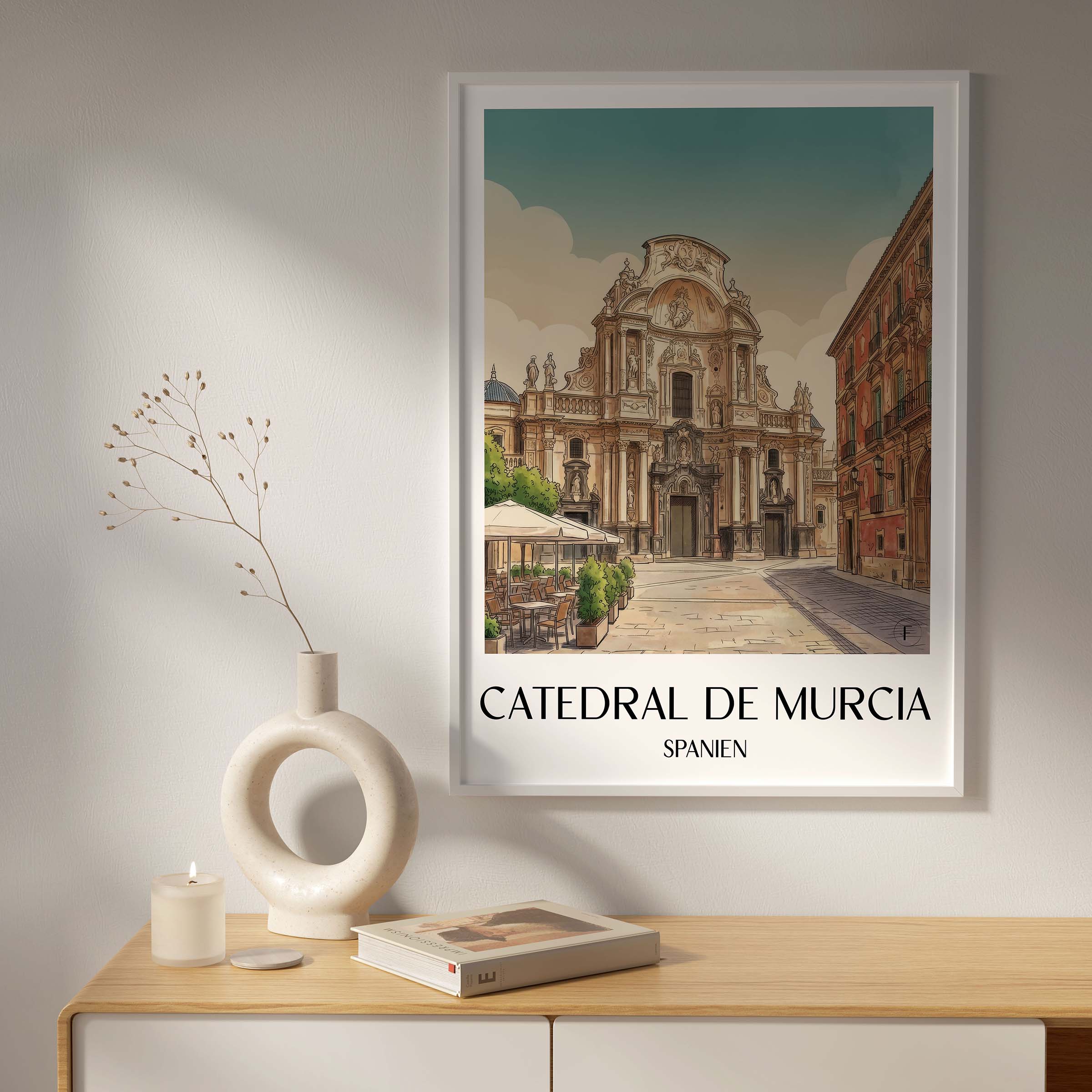 catedral-de-murcia-spanien-spanien-poster-aquarell