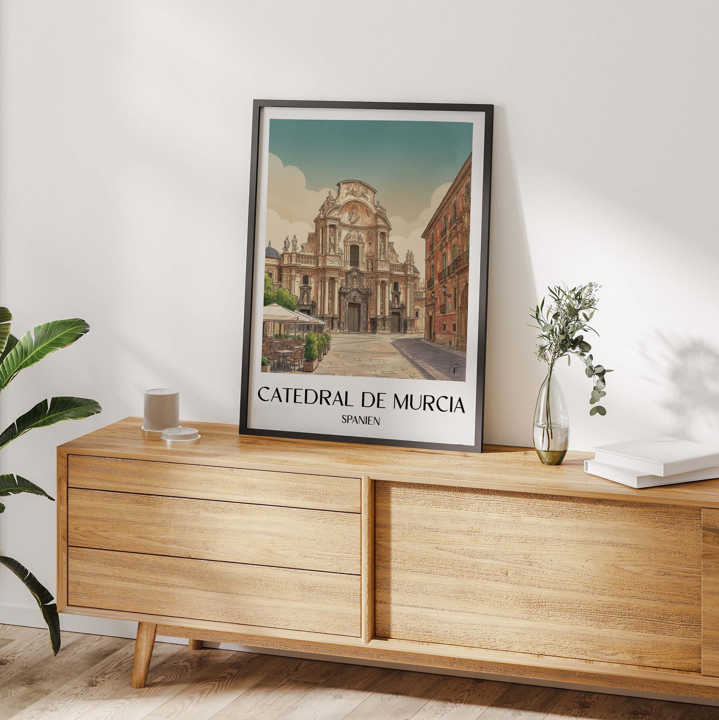 catedral-de-murcia-spanien-spanien-poster-aquarell
