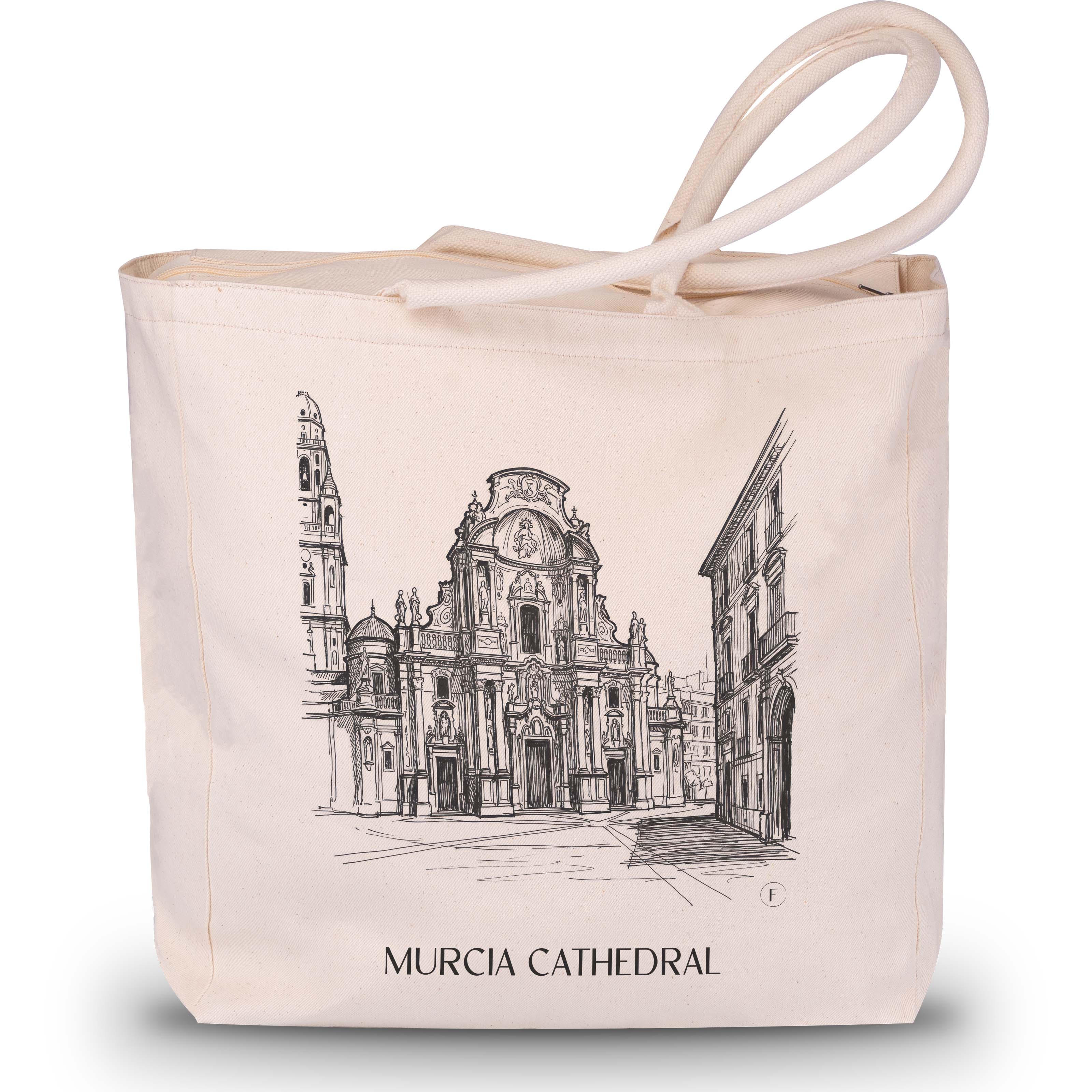 Catedral de Murcia Shopping Tasche - Spanien - Spanien Tote Bag - Einkaufstasche im Skizze Stil - favplace